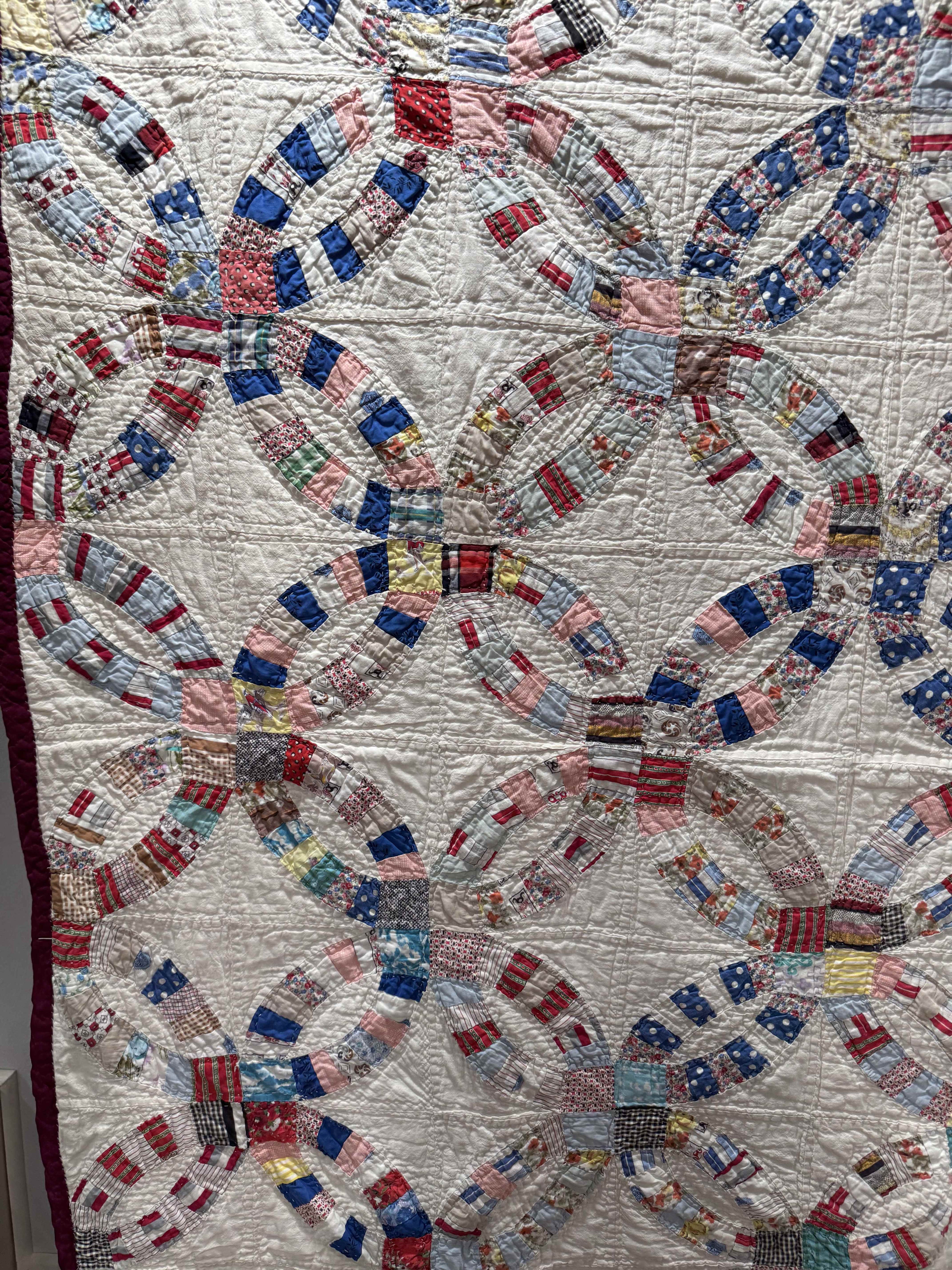 Vintage Double Wedding Ring Quilt