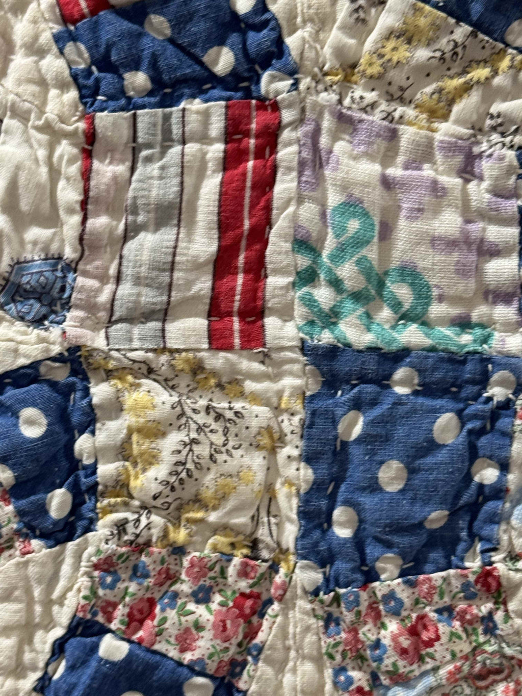 Vintage Double Wedding Ring Quilt