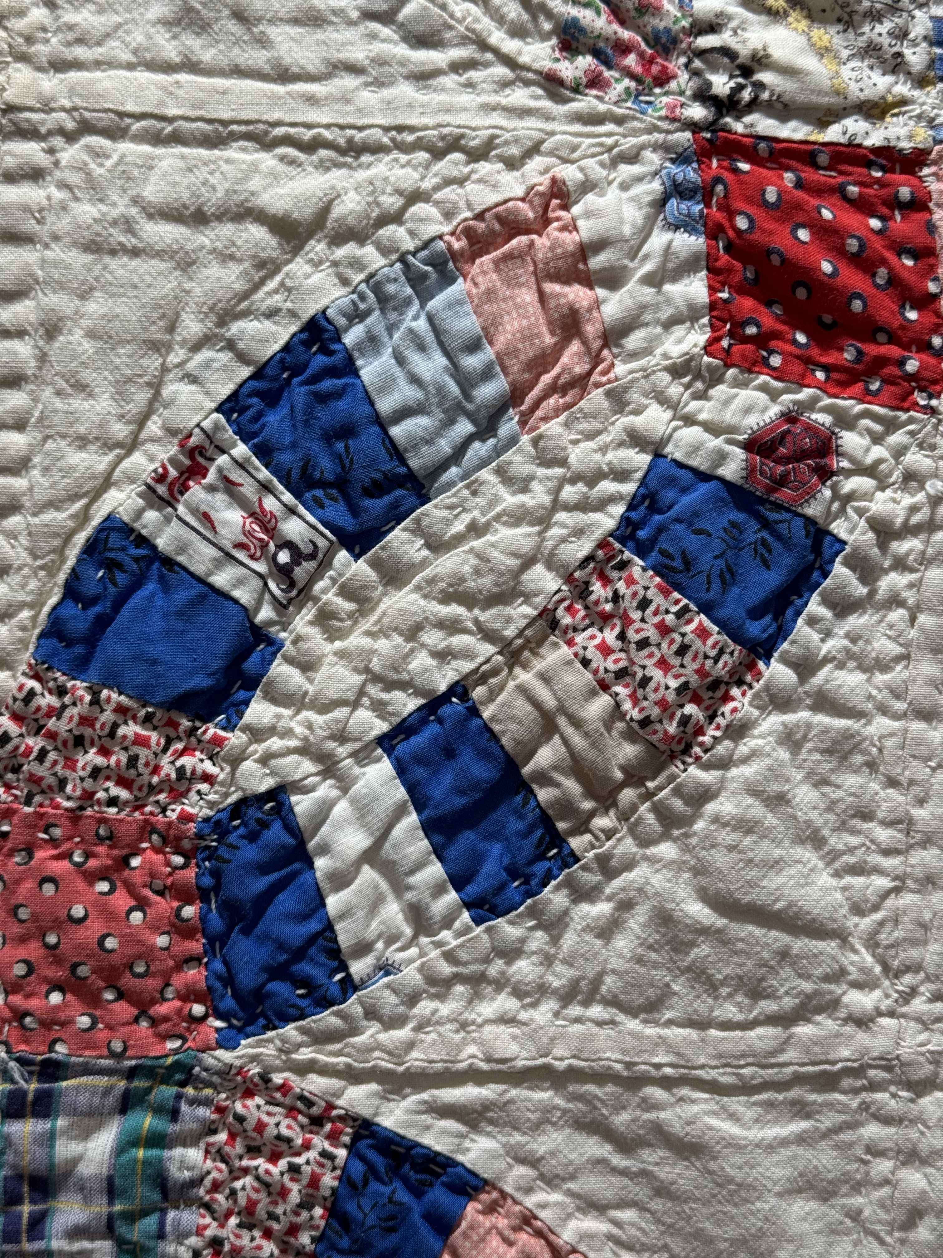 Vintage Double Wedding Ring Quilt