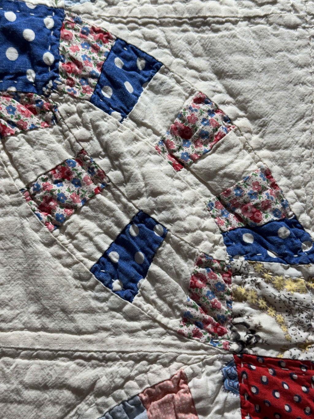 Vintage Double Wedding Ring Quilt
