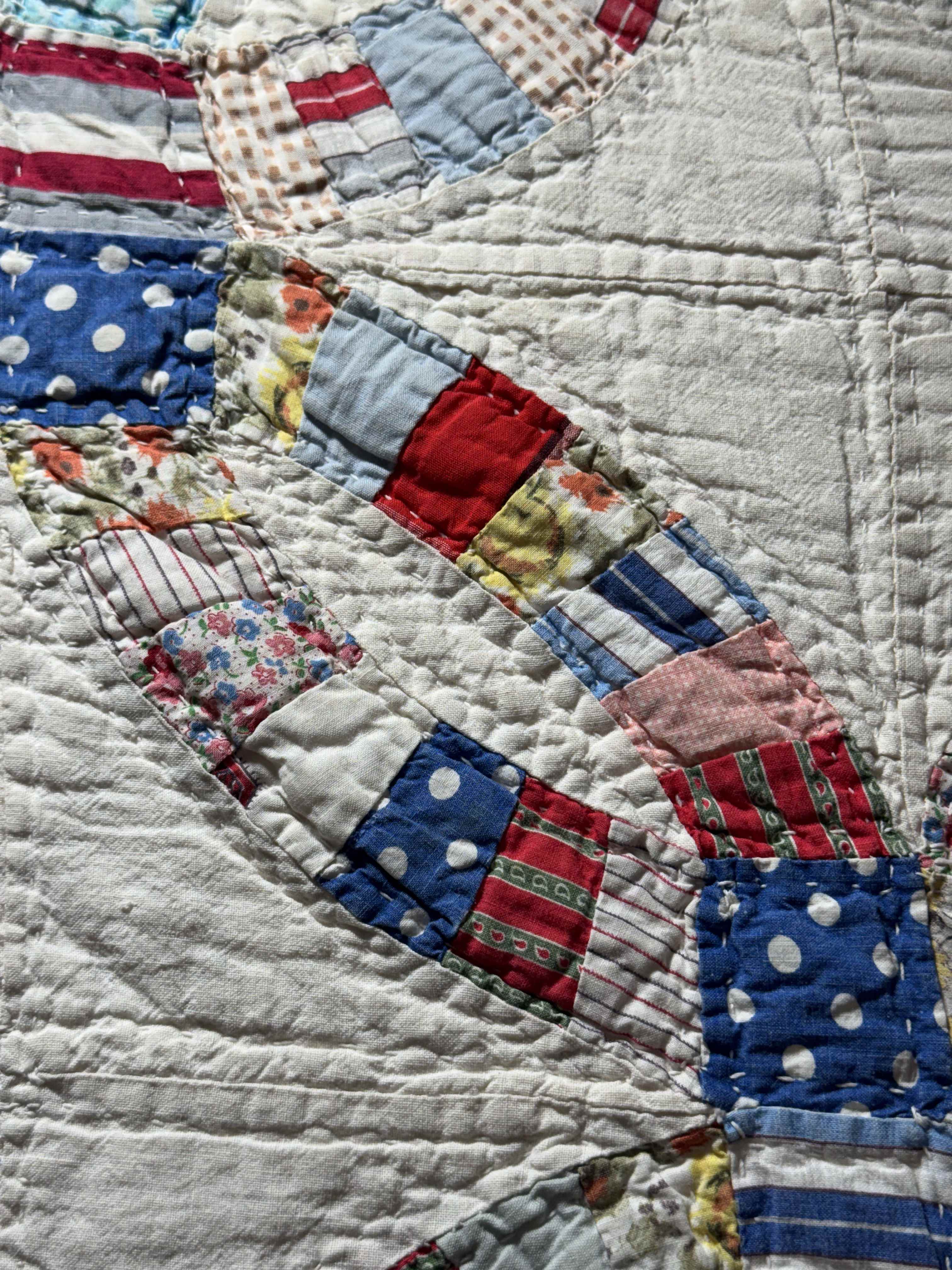 Vintage Double Wedding Ring Quilt