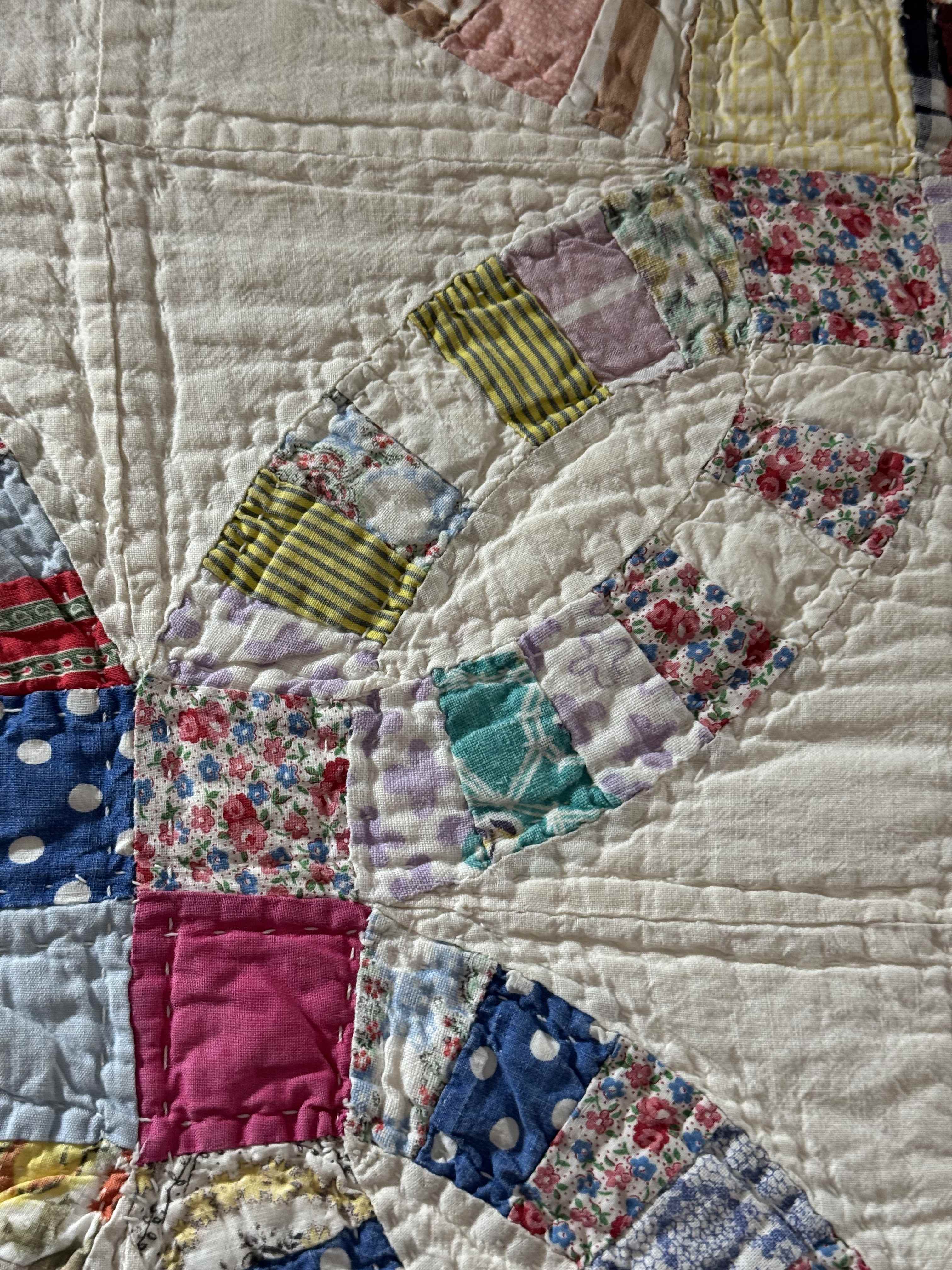 Vintage Double Wedding Ring Quilt