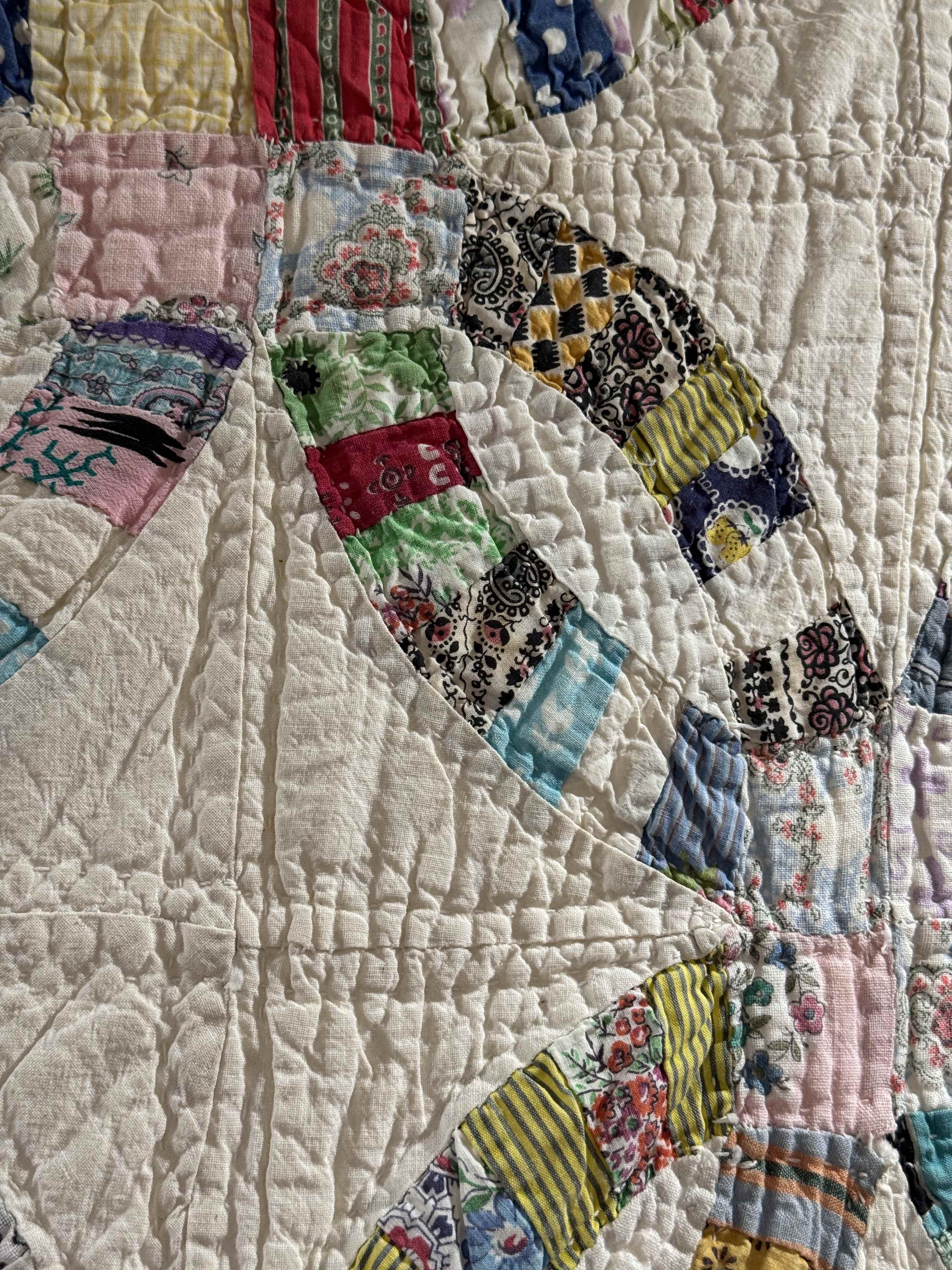 Vintage Double Wedding Ring Quilt