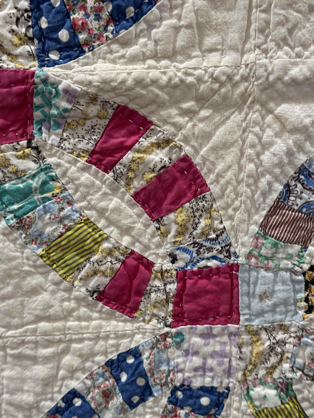 Vintage Double Wedding Ring Quilt
