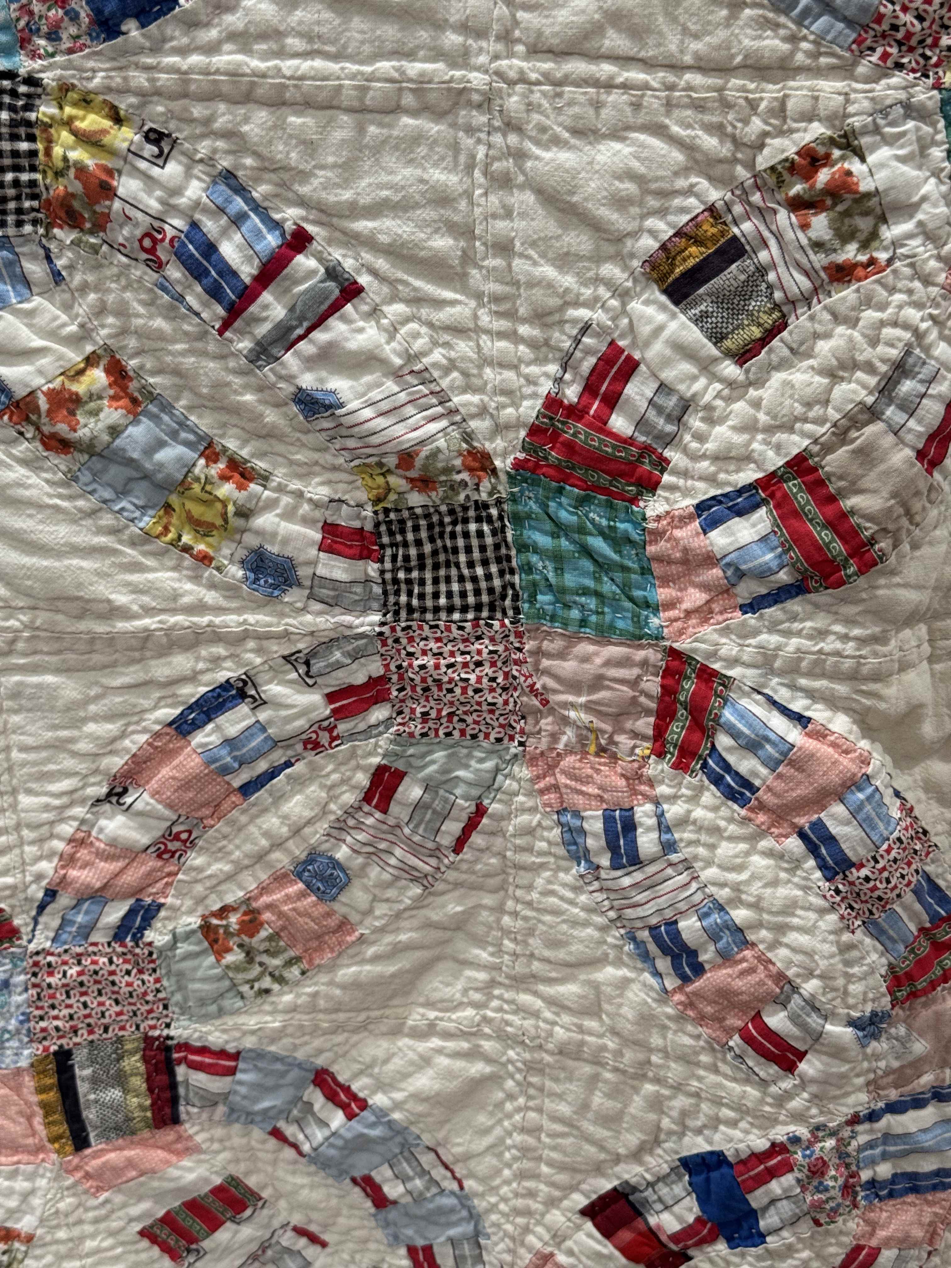 Vintage Double Wedding Ring Quilt