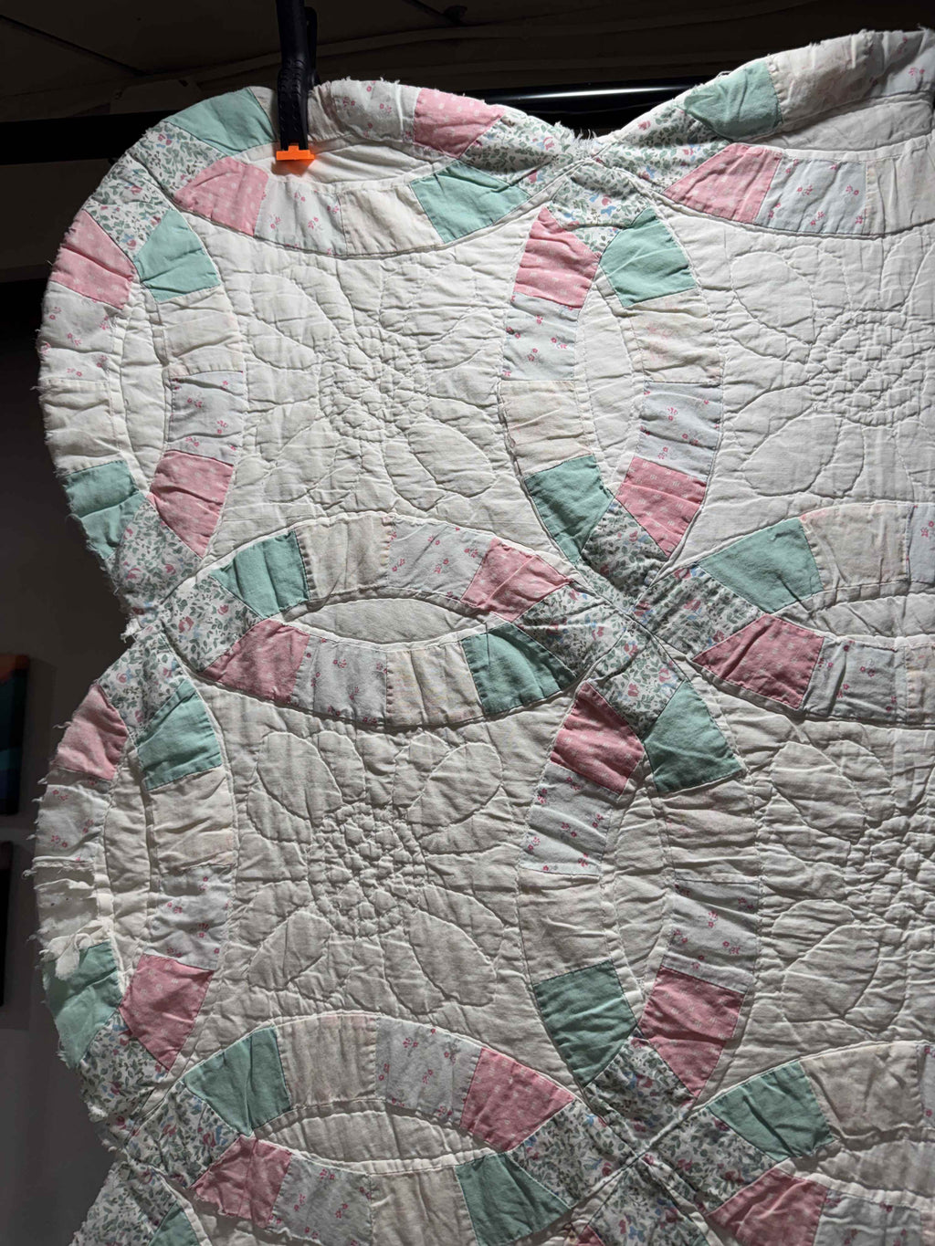 Vintage Double Wedding Ring Quilt