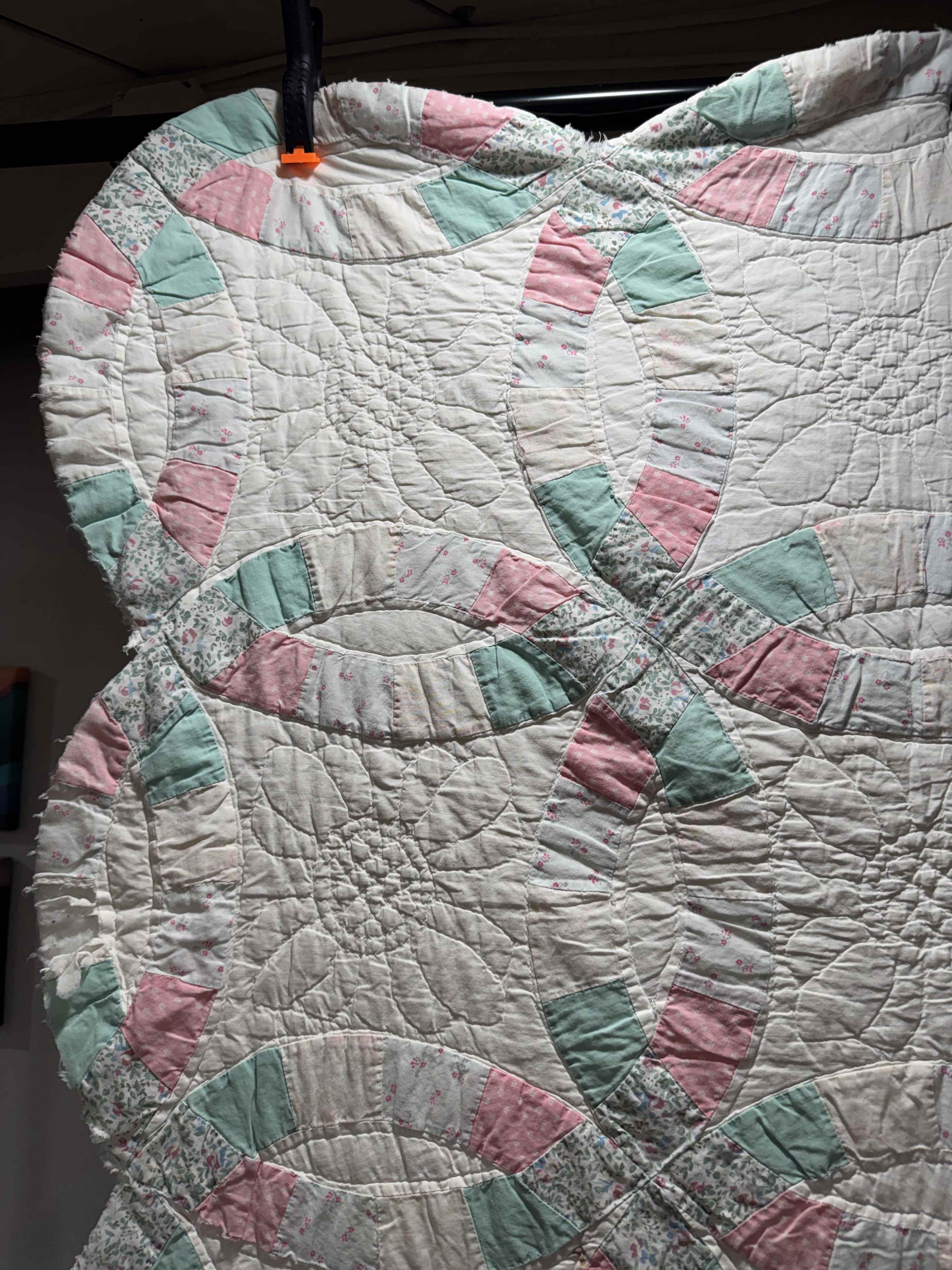 Vintage Double Wedding Ring Quilt