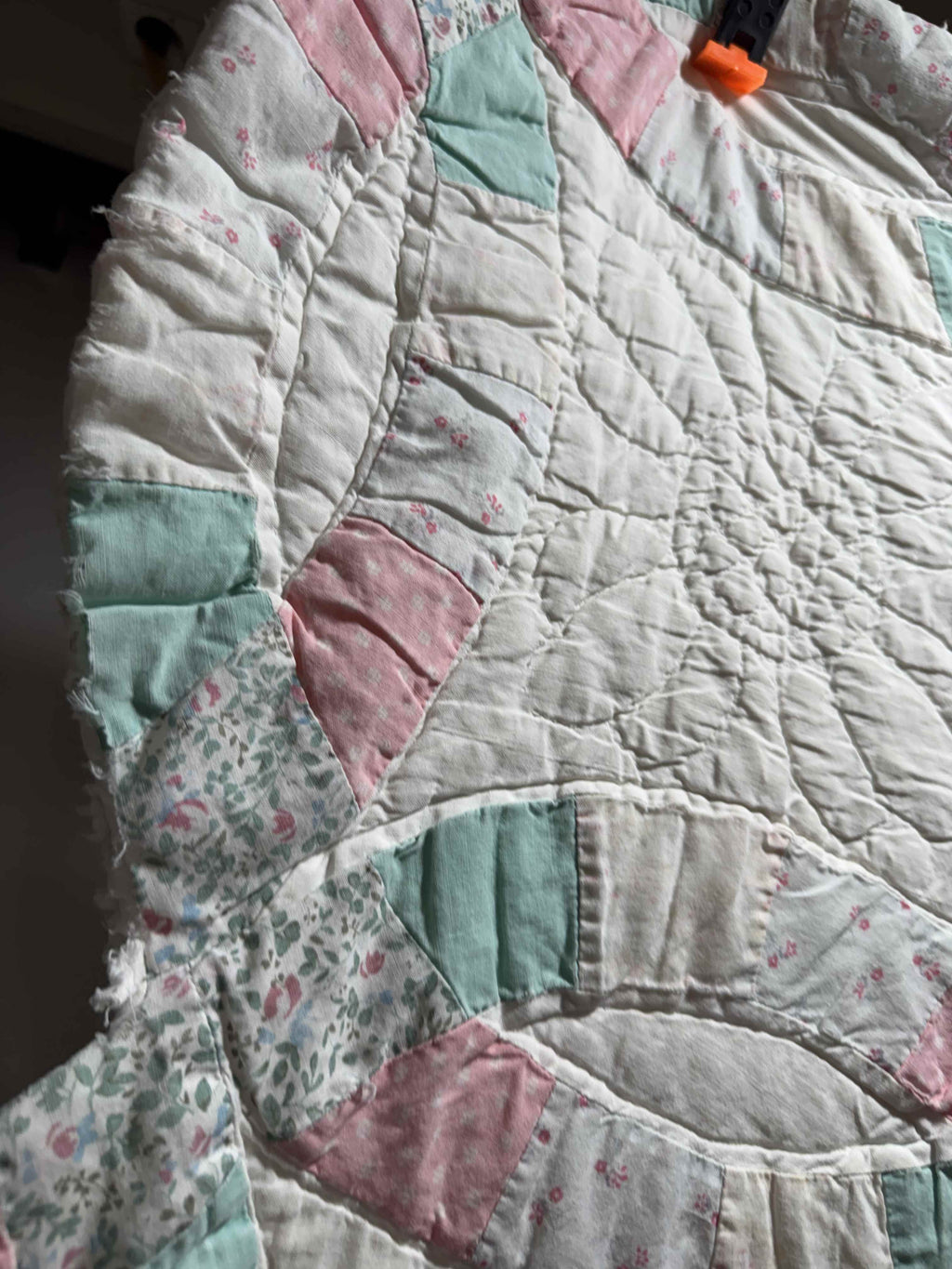 Vintage Double Wedding Ring Quilt