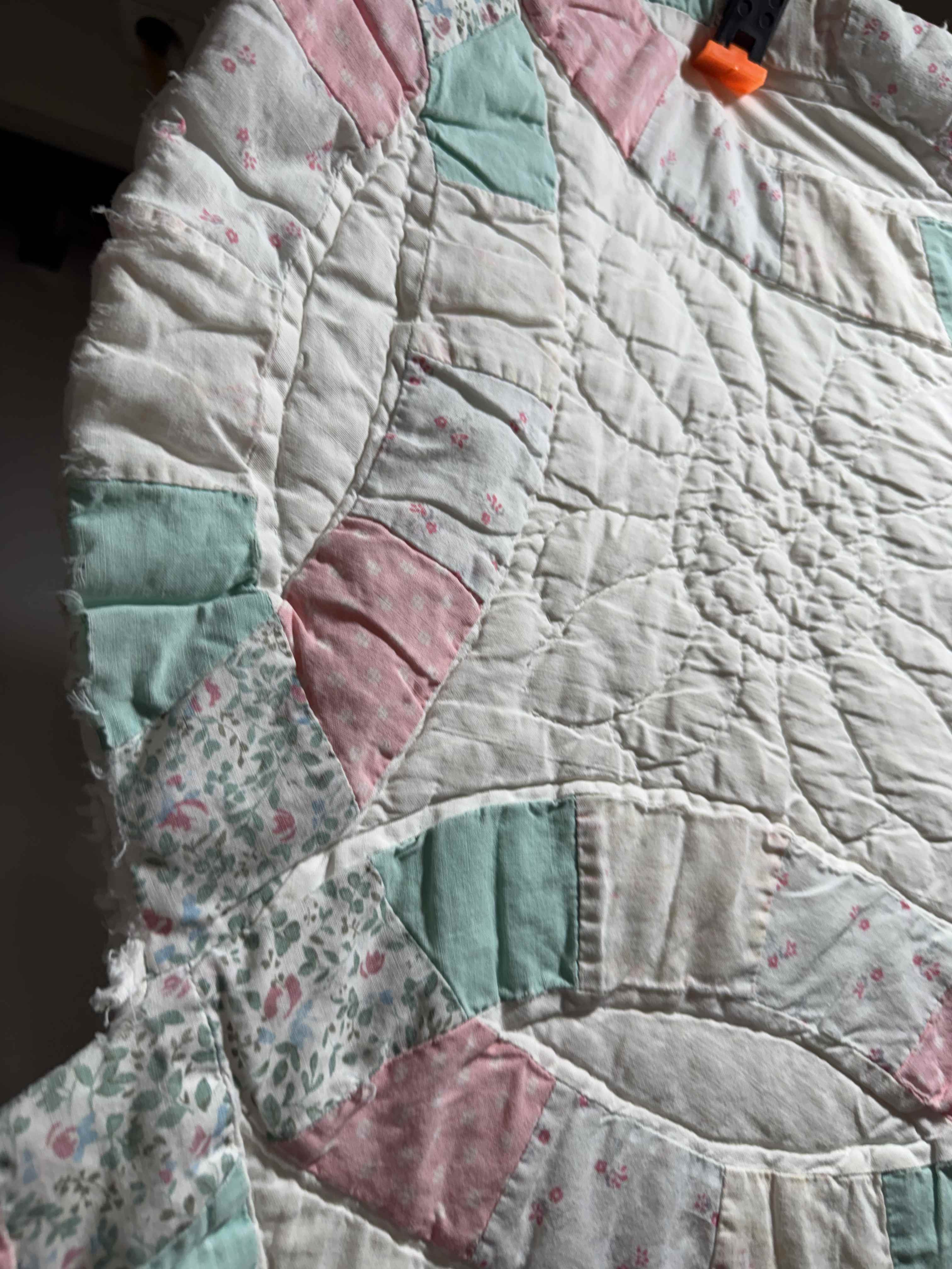 Vintage Double Wedding Ring Quilt