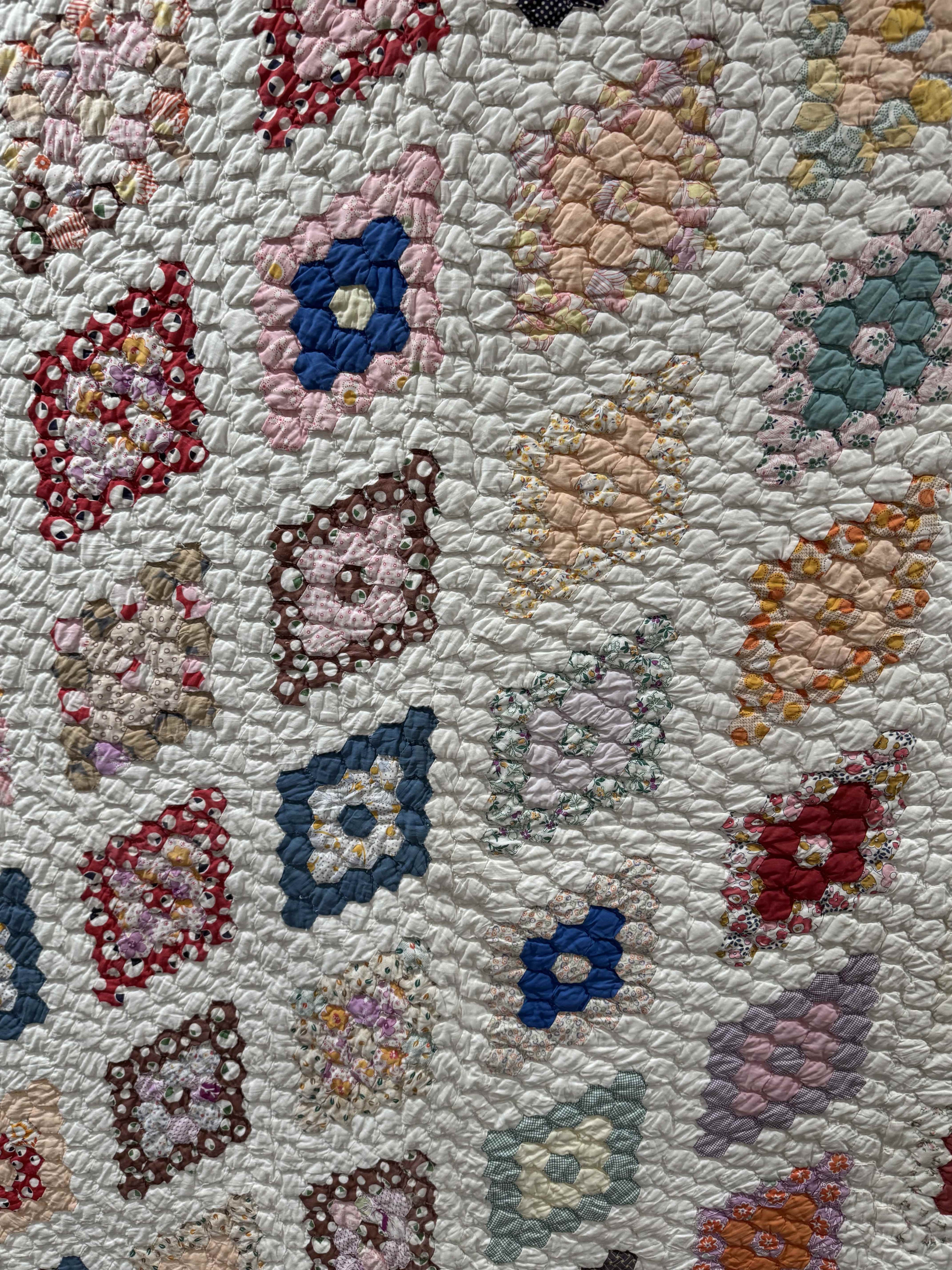 Vintage Martha Washington's Flower Garden Quilt