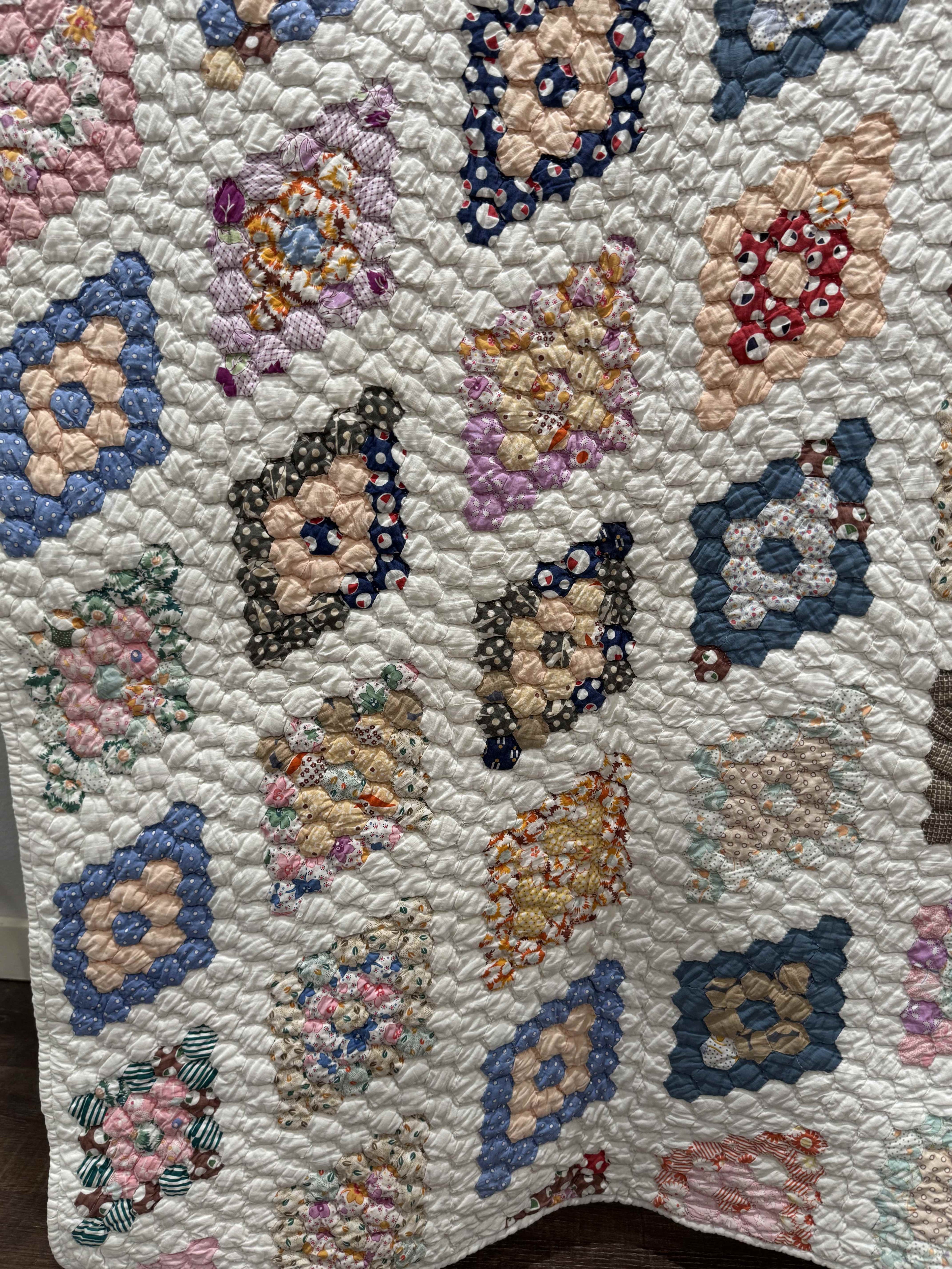 Vintage Martha Washington's Flower Garden Quilt