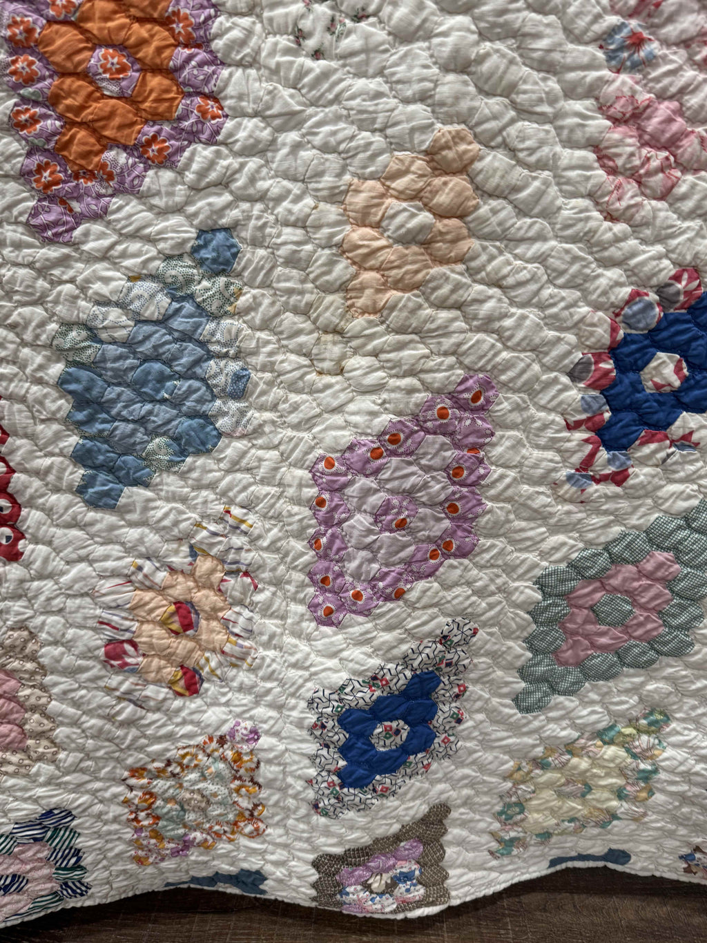 Vintage Martha Washington's Flower Garden Quilt