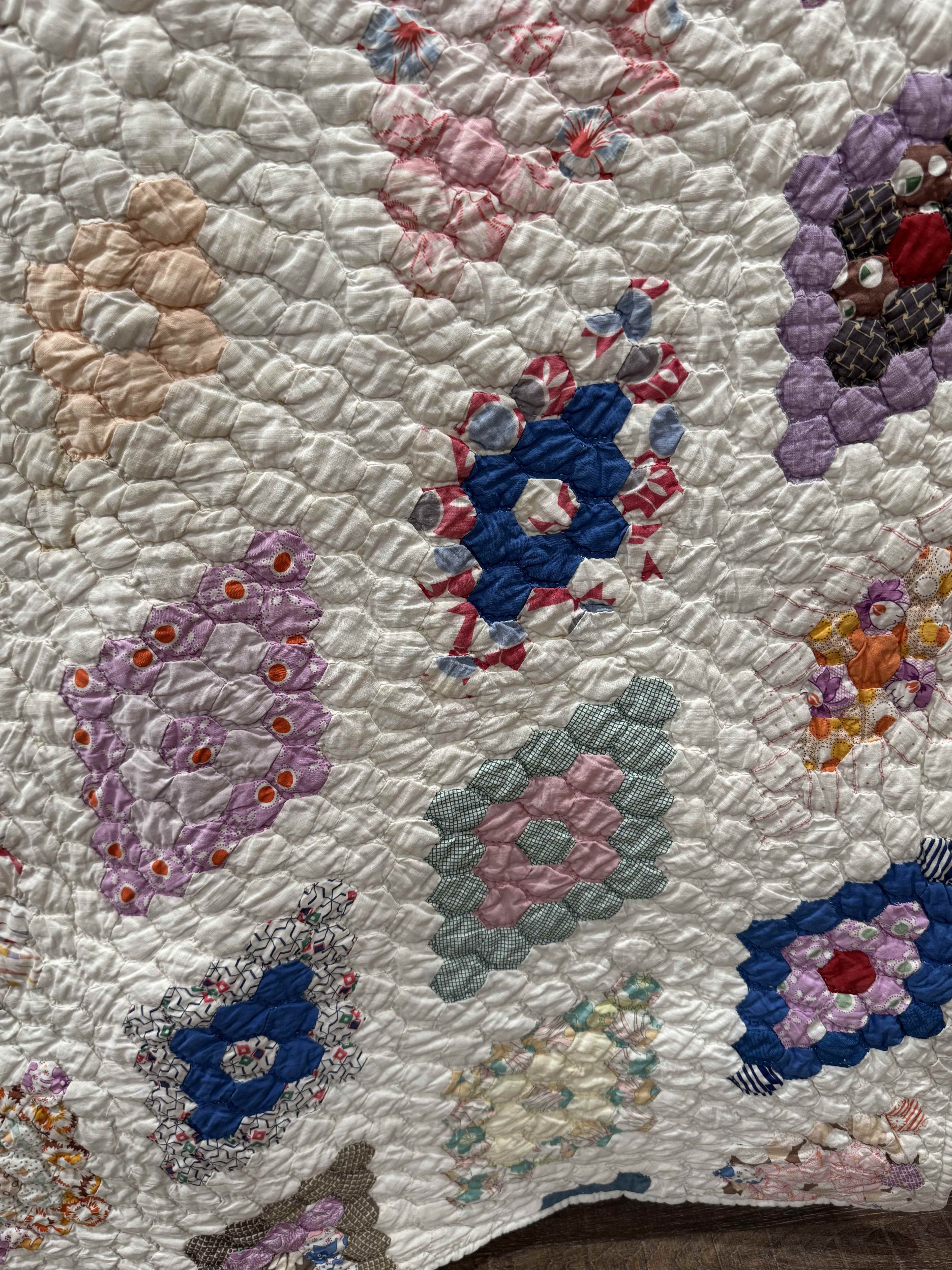 Vintage Martha Washington's Flower Garden Quilt