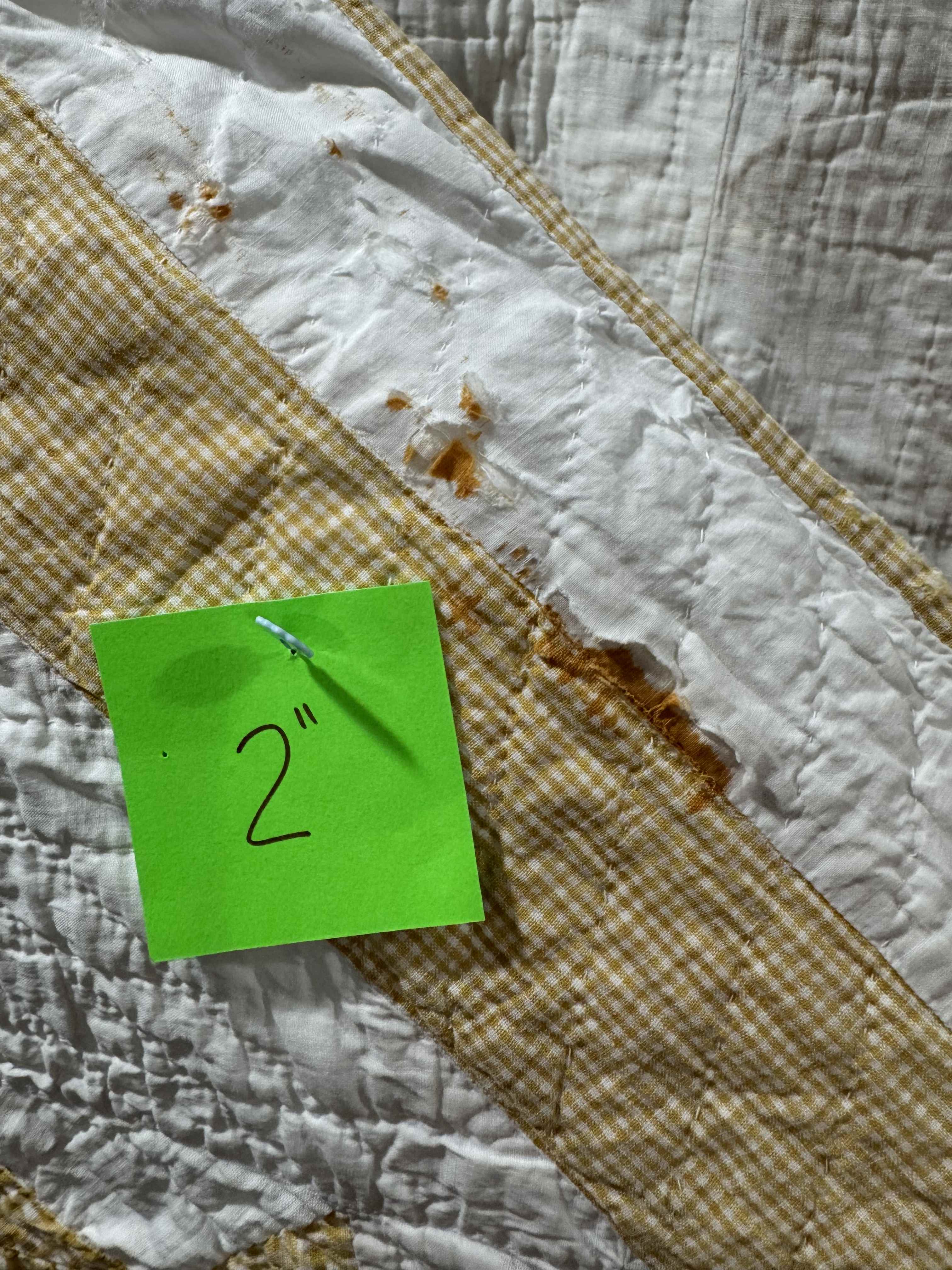** SOLD Vintage Quilt Sawtooth Square SOLD**