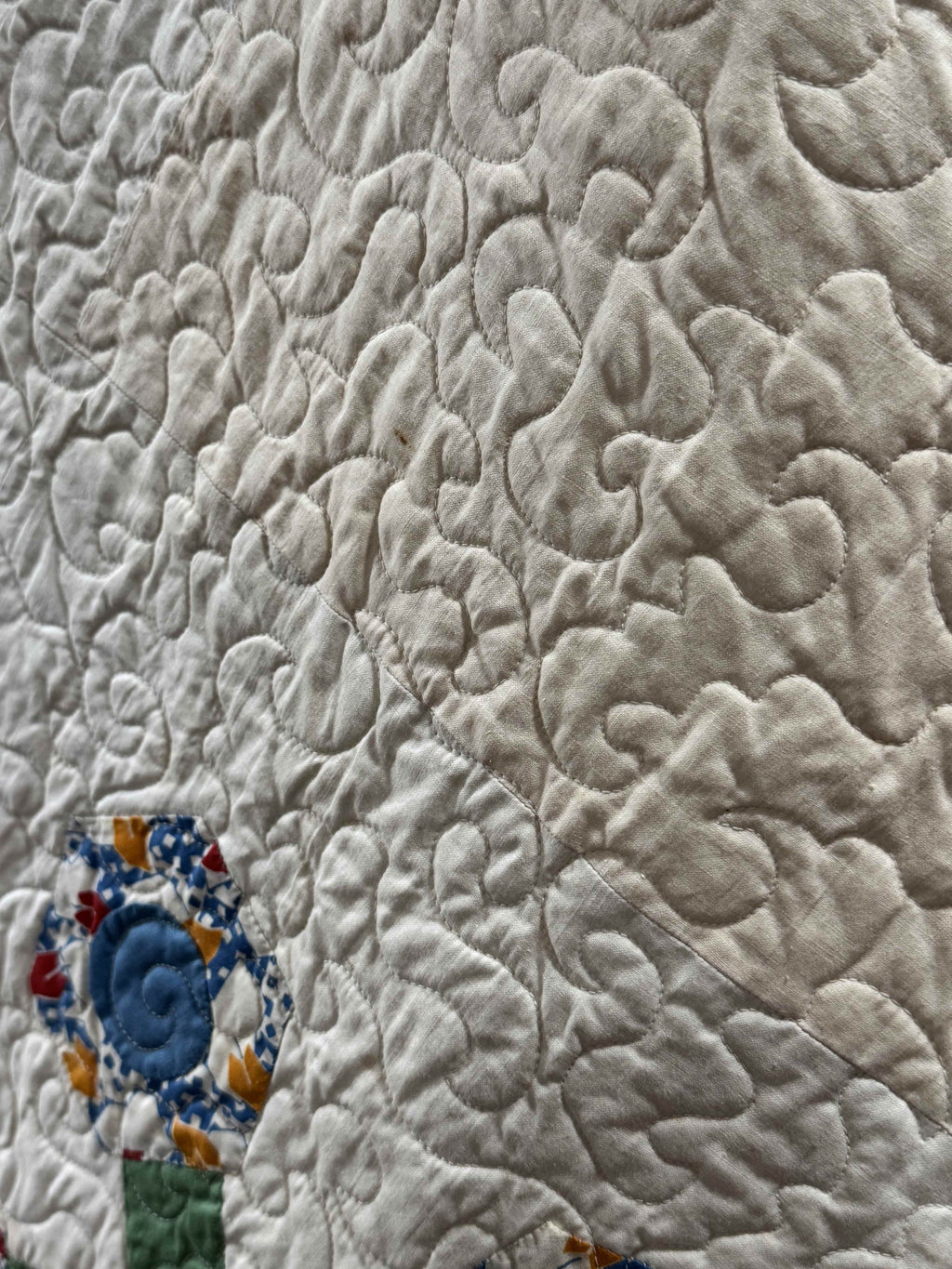 Vintage Flower Pot Garden Appliqué Quilt