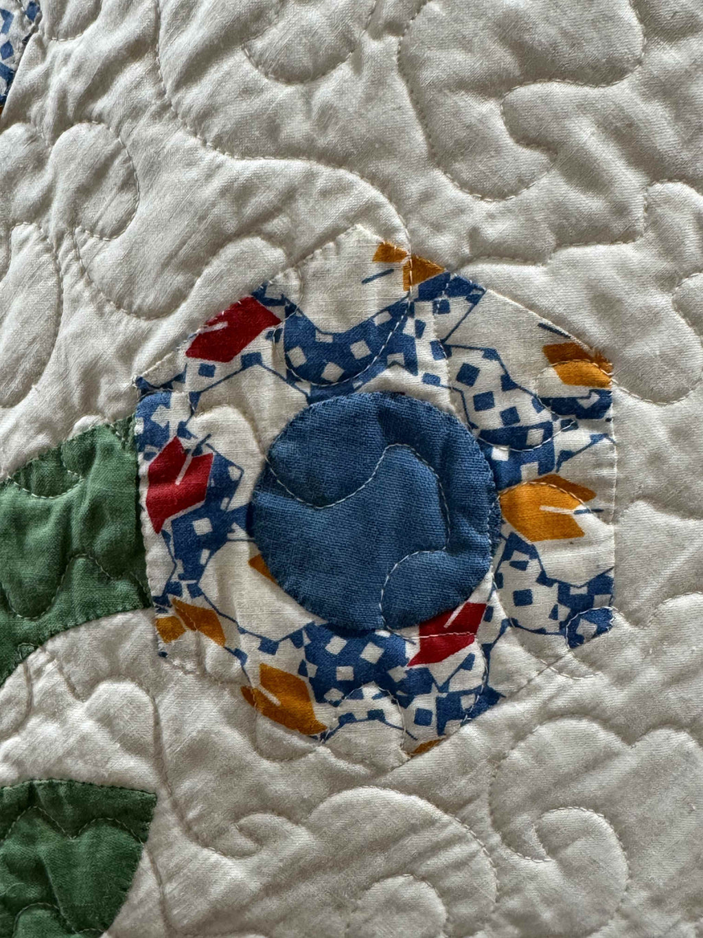 Vintage Flower Pot Garden Appliqué Quilt