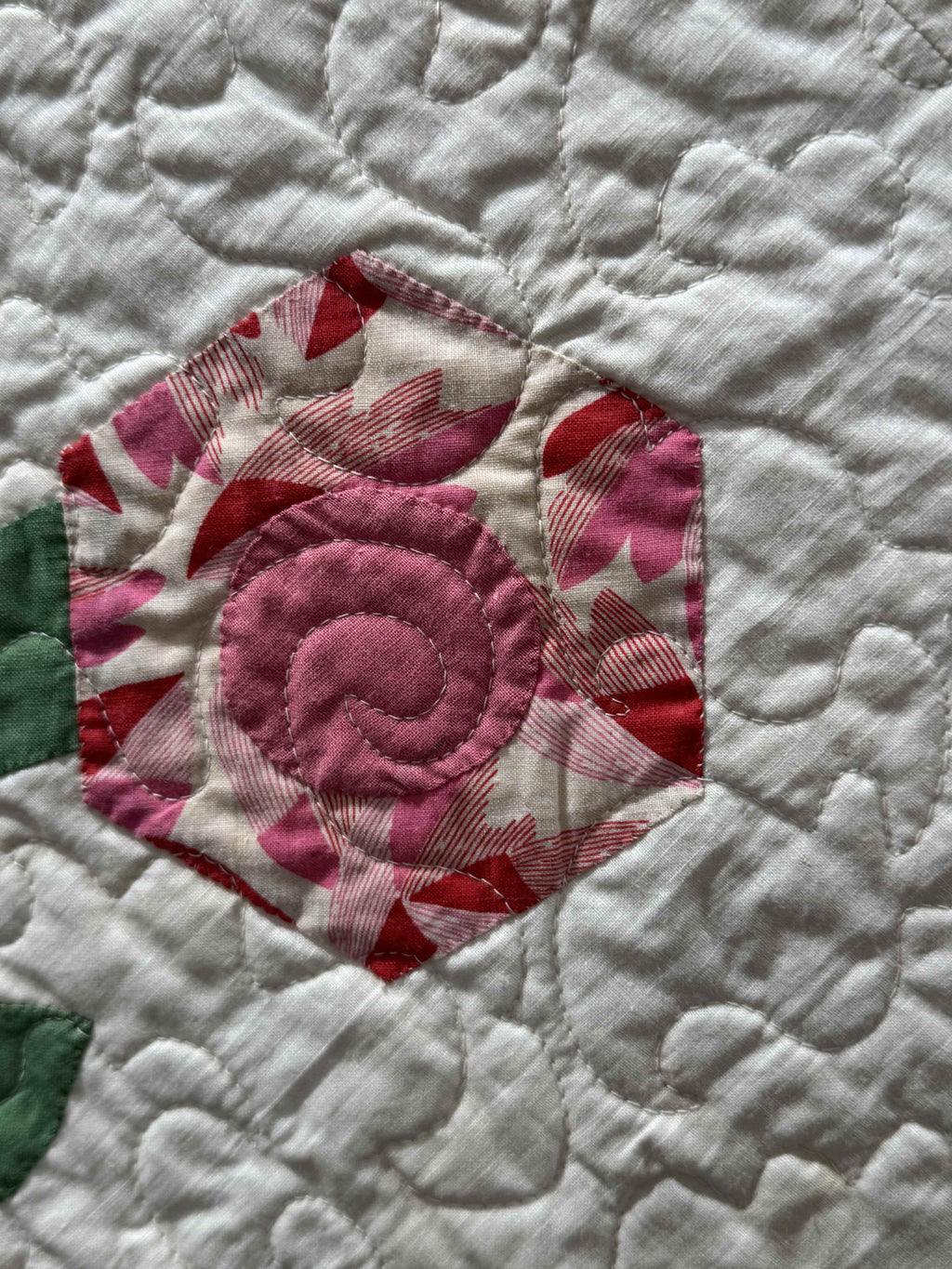 Vintage Flower Pot Garden Appliqué Quilt