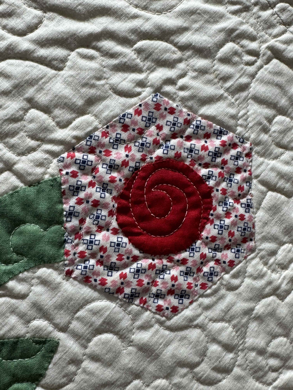 Vintage Flower Pot Garden Appliqué Quilt