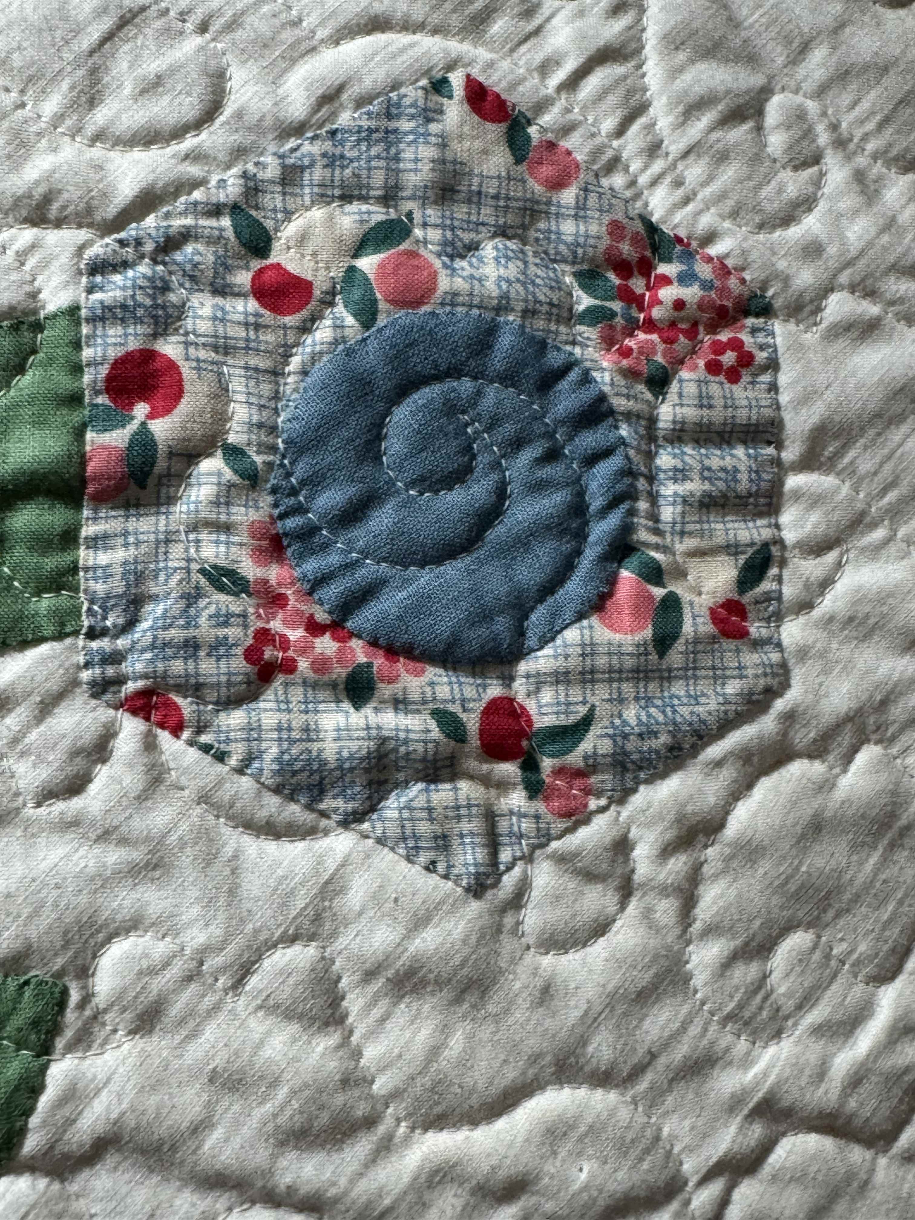 Vintage Flower Pot Garden Appliqué Quilt