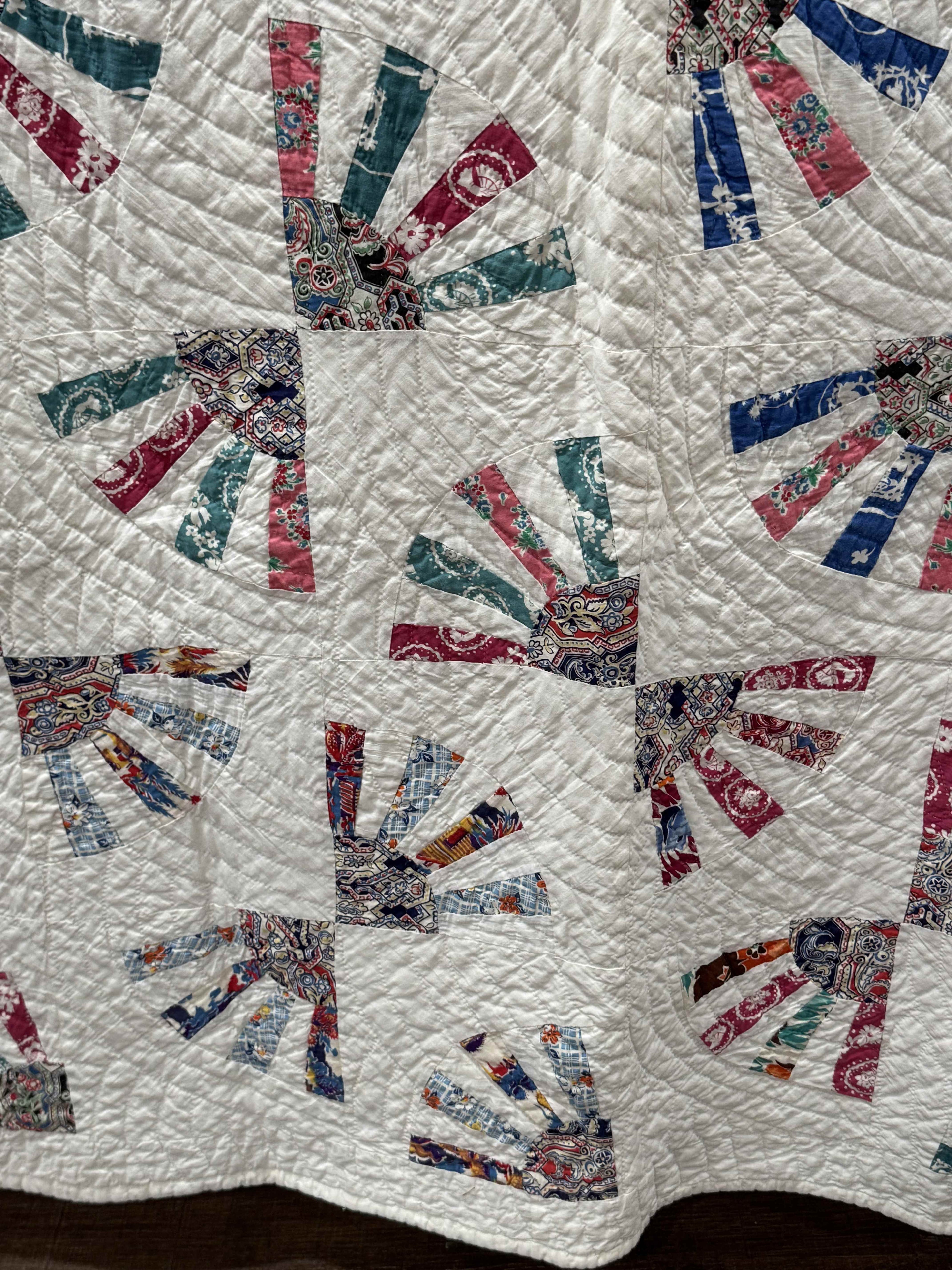 Vintage Grandmother's Fan Quilt