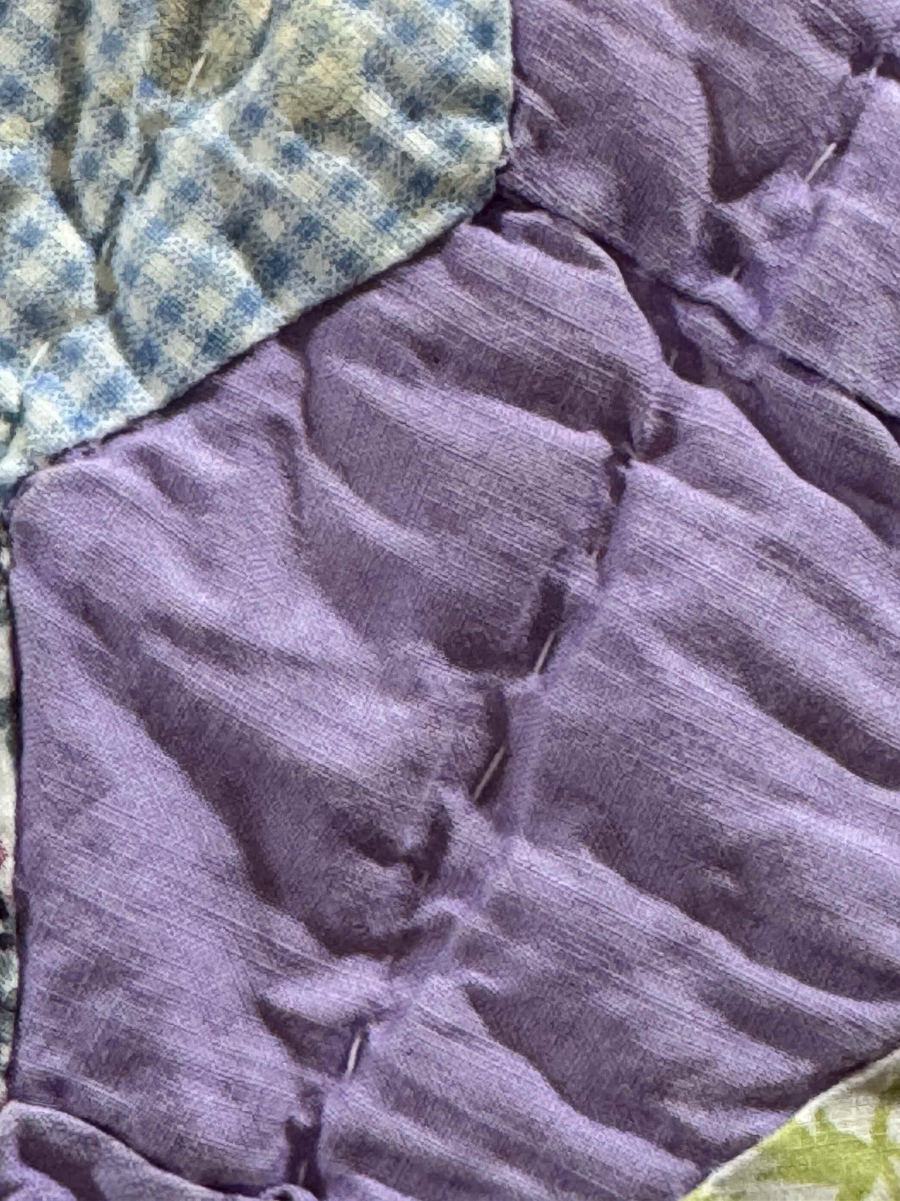 ** SOLD Vintage Grandmother's Flower Garden Quilt SOLD**