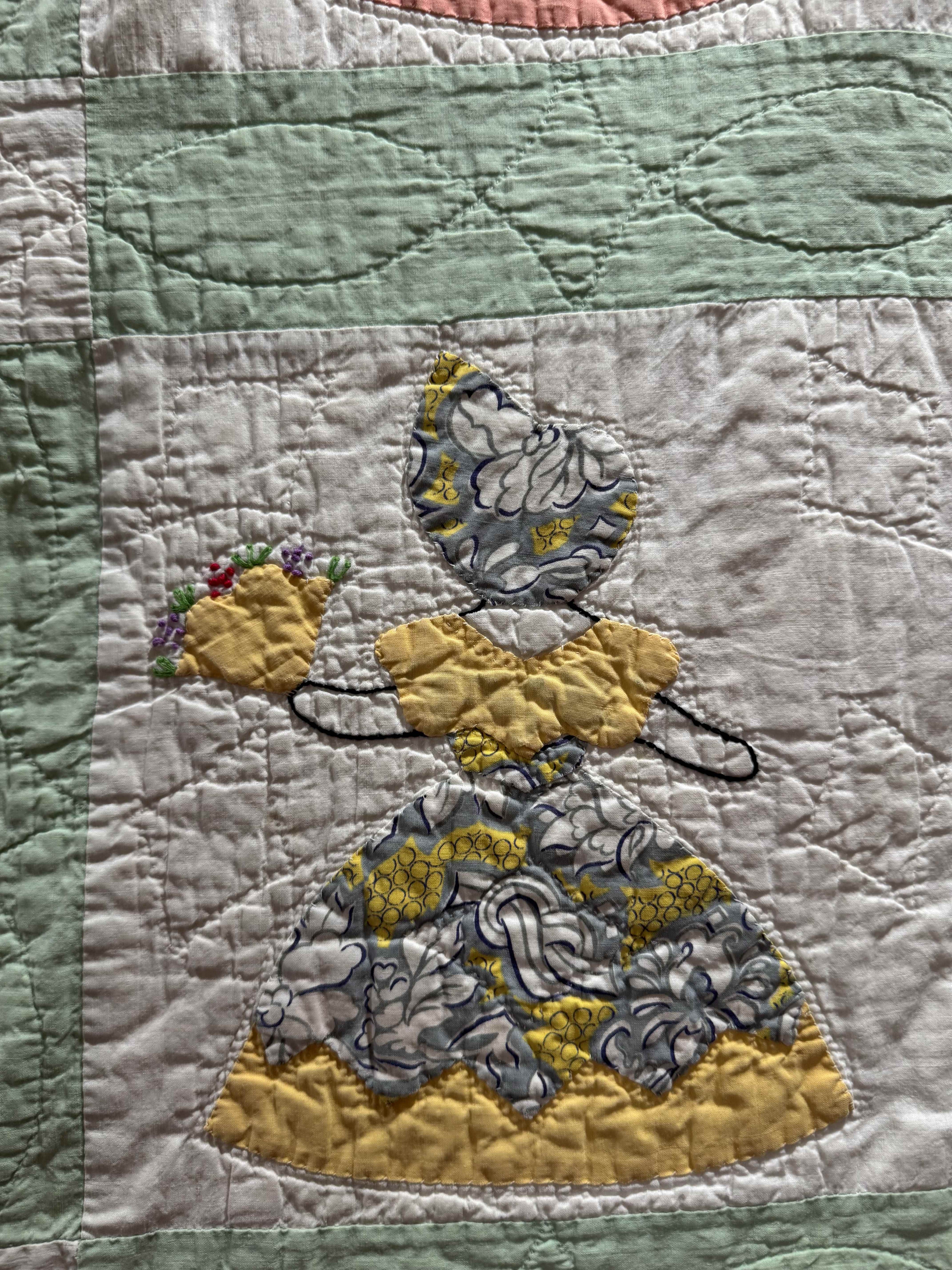 ** SOLD Vintage Sunbonnet Sue Quilt  SOLD**