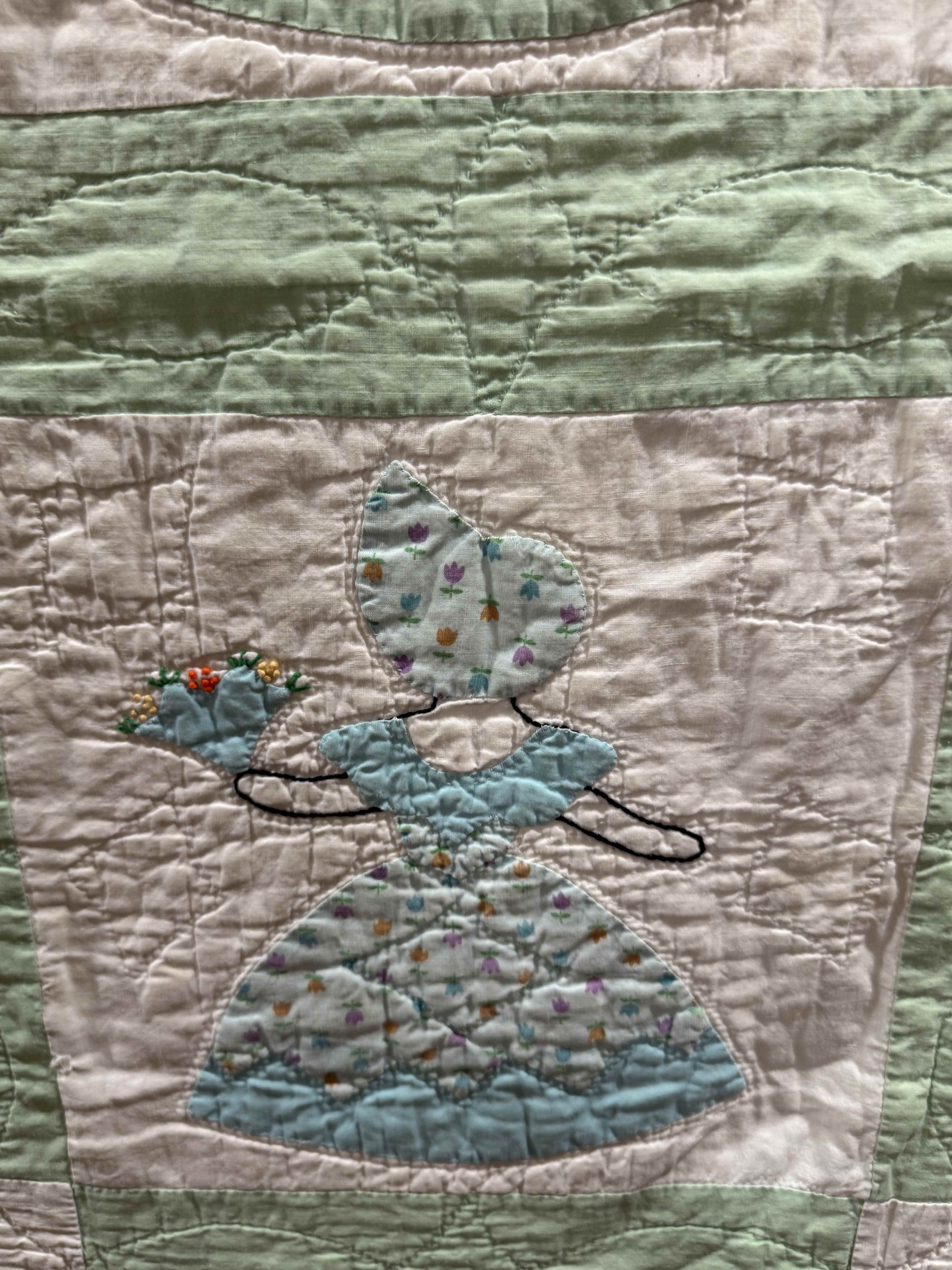 ** SOLD Vintage Sunbonnet Sue Quilt  SOLD**