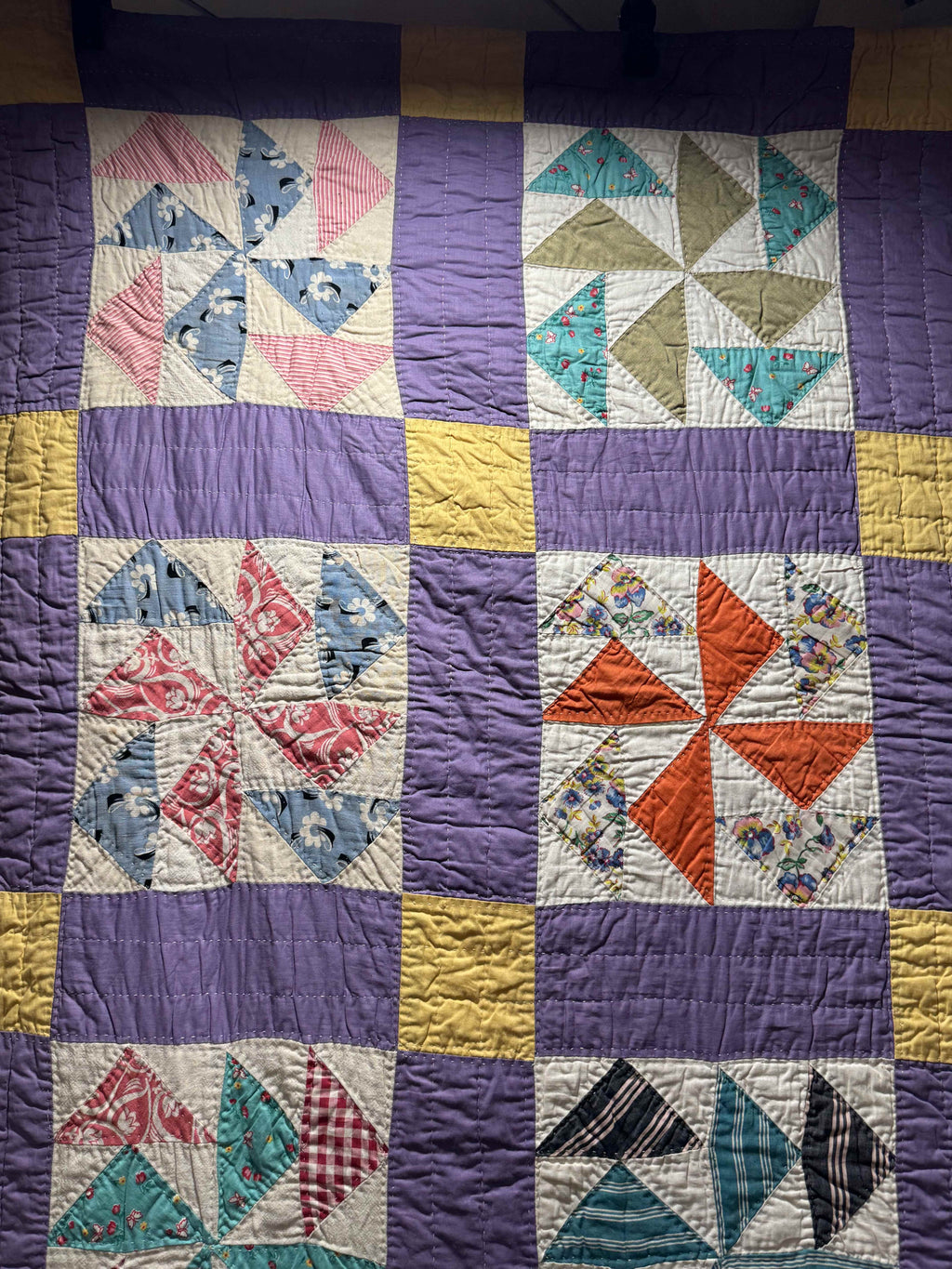 Vintage Dutchman's Puzzle Quilt