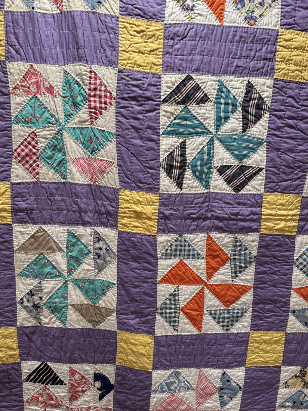 Vintage Dutchman's Puzzle Quilt