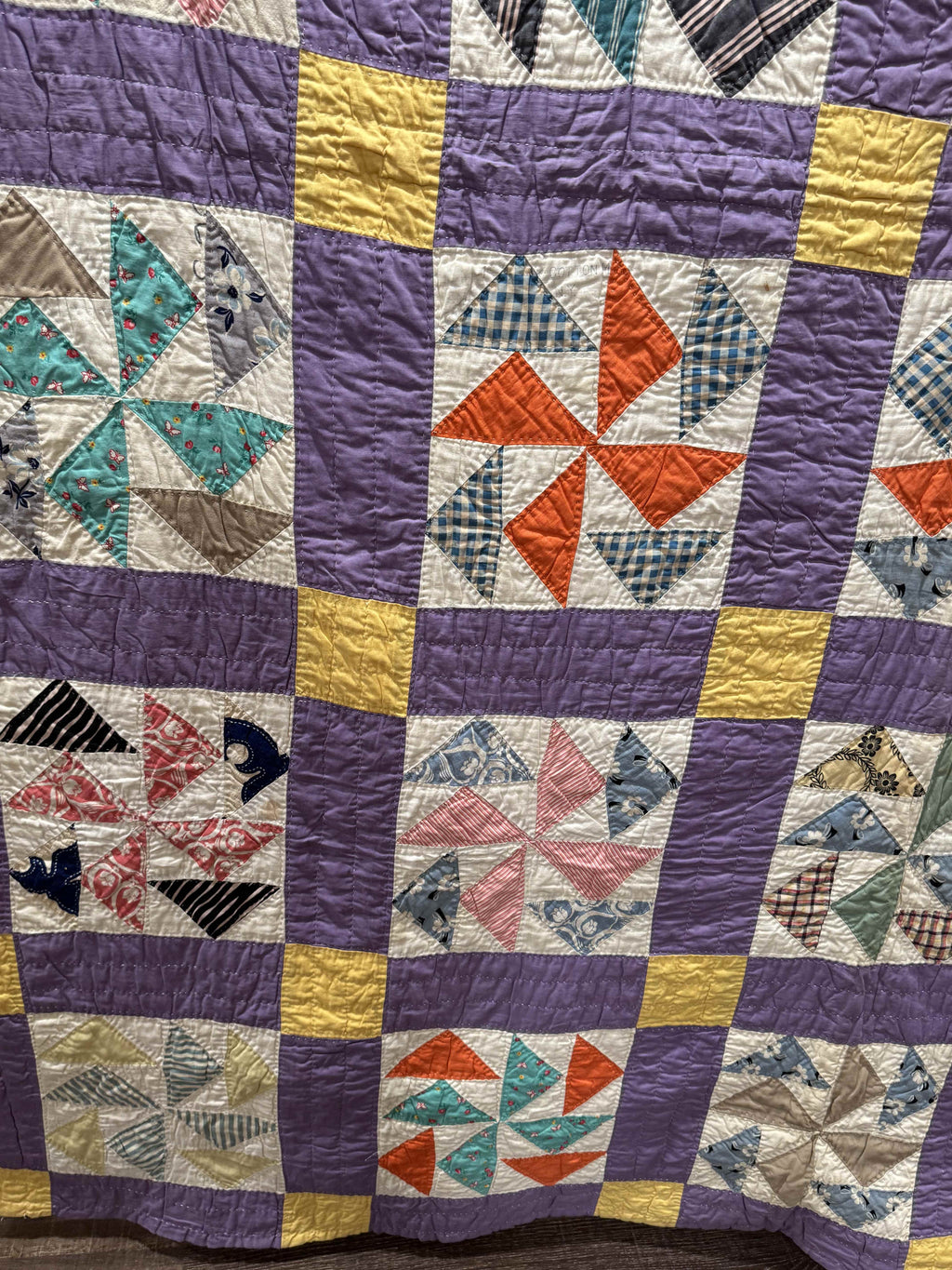 Vintage Dutchman's Puzzle Quilt
