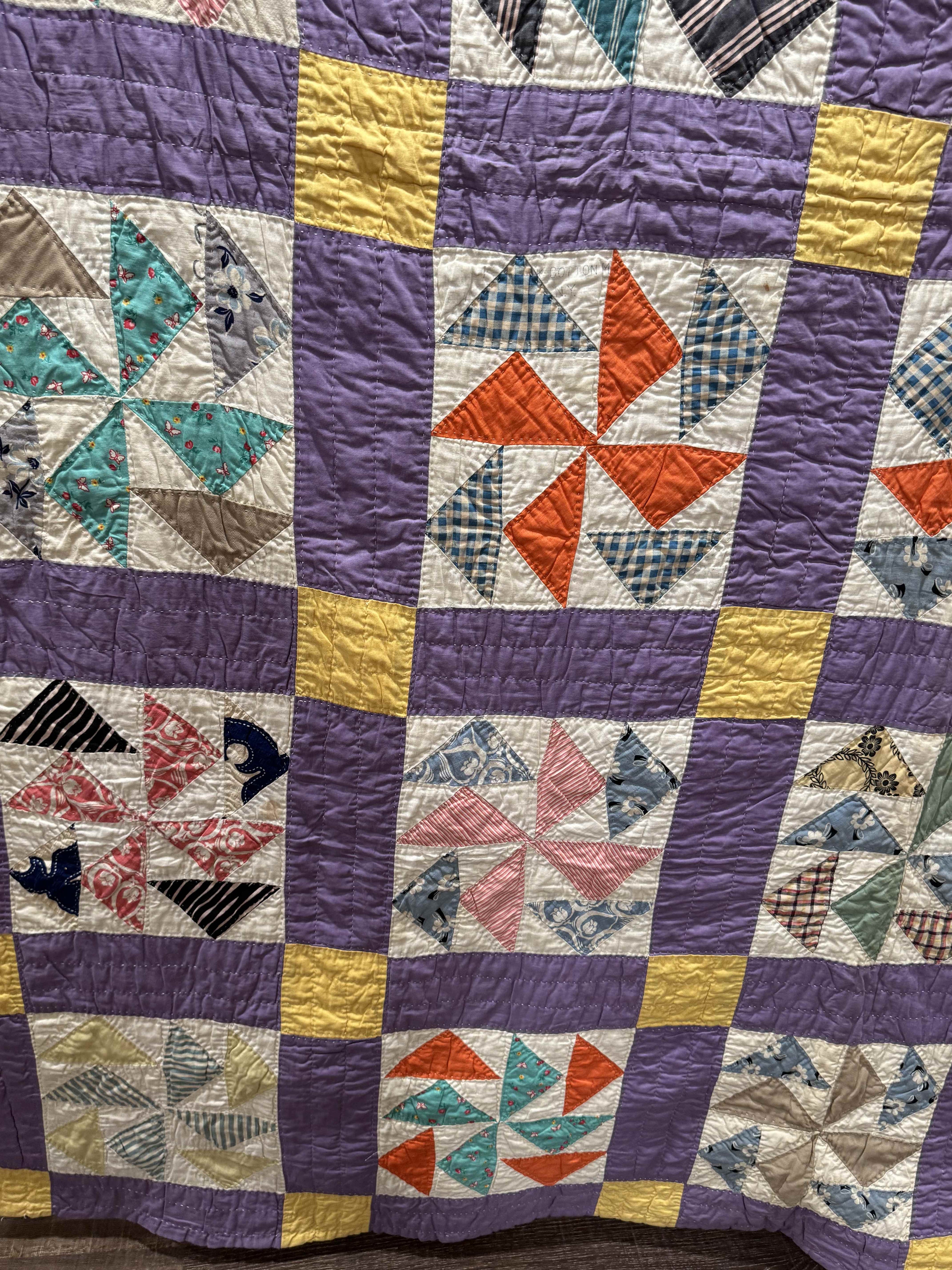 Vintage Dutchman's Puzzle Quilt