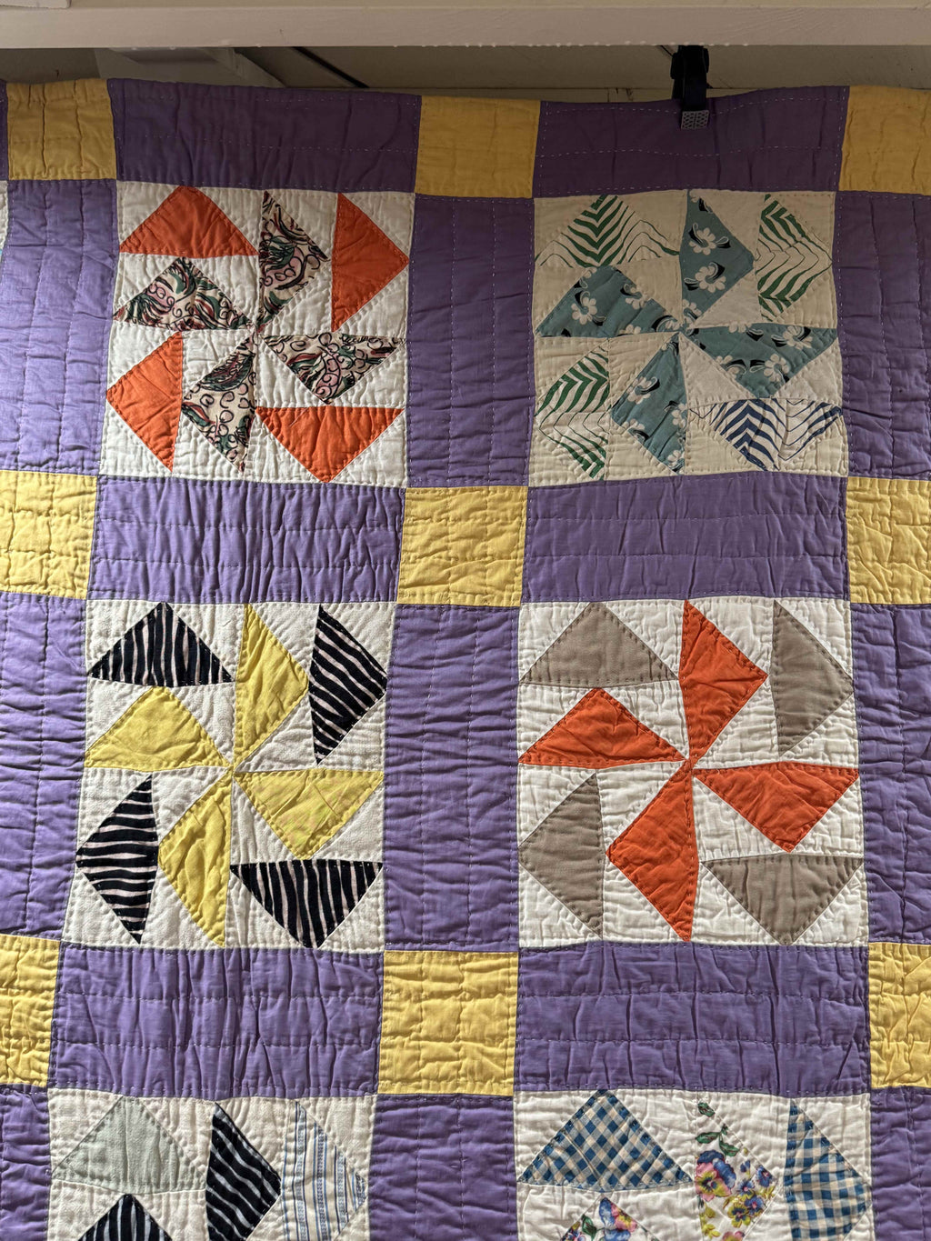 Vintage Dutchman's Puzzle Quilt