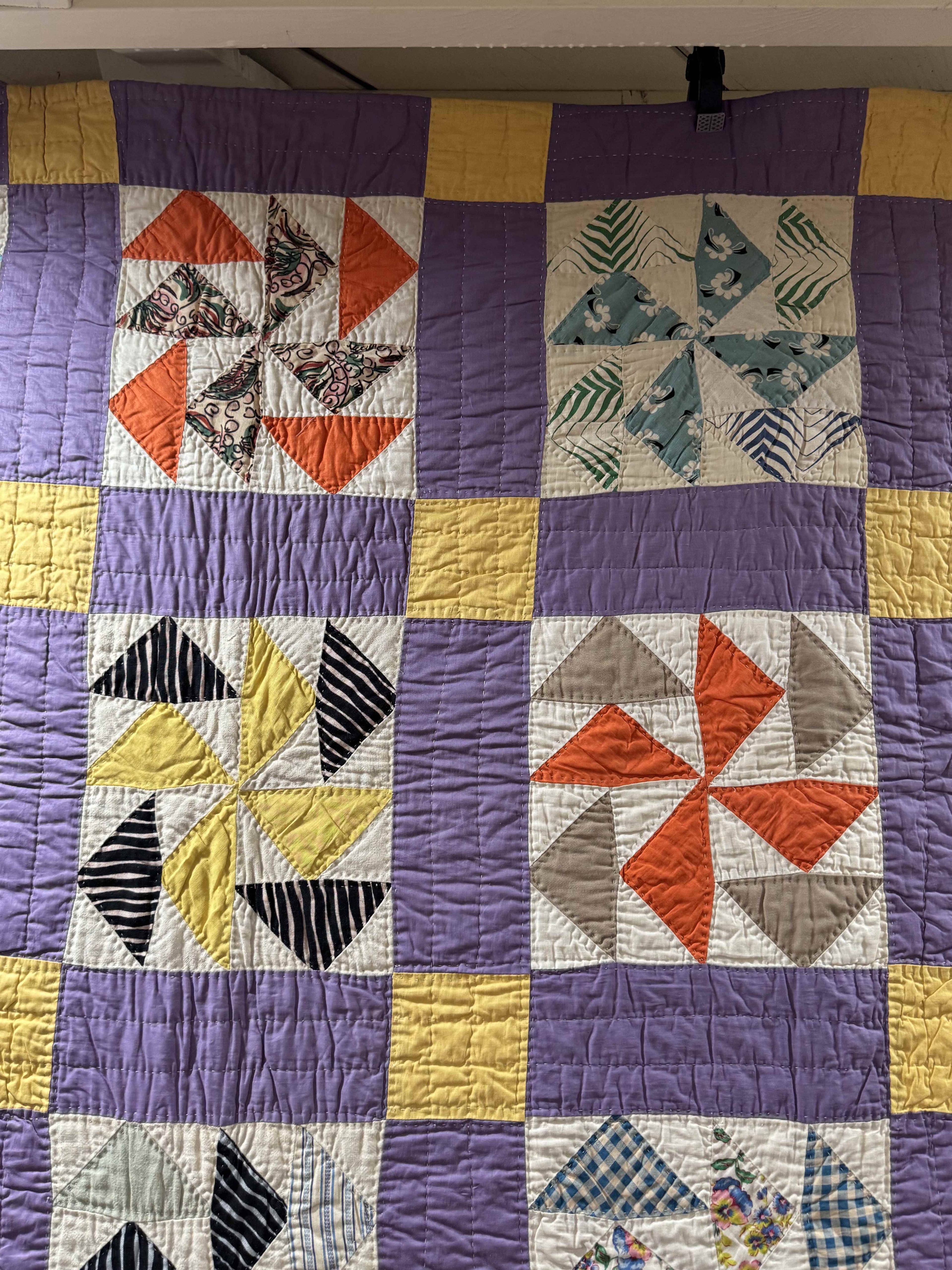 Vintage Dutchman's Puzzle Quilt