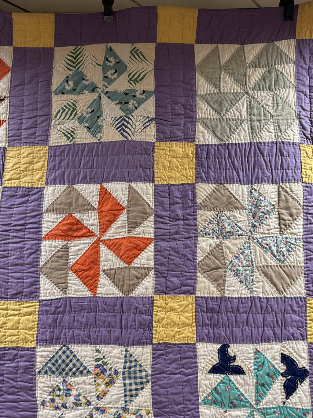 Vintage Dutchman's Puzzle Quilt