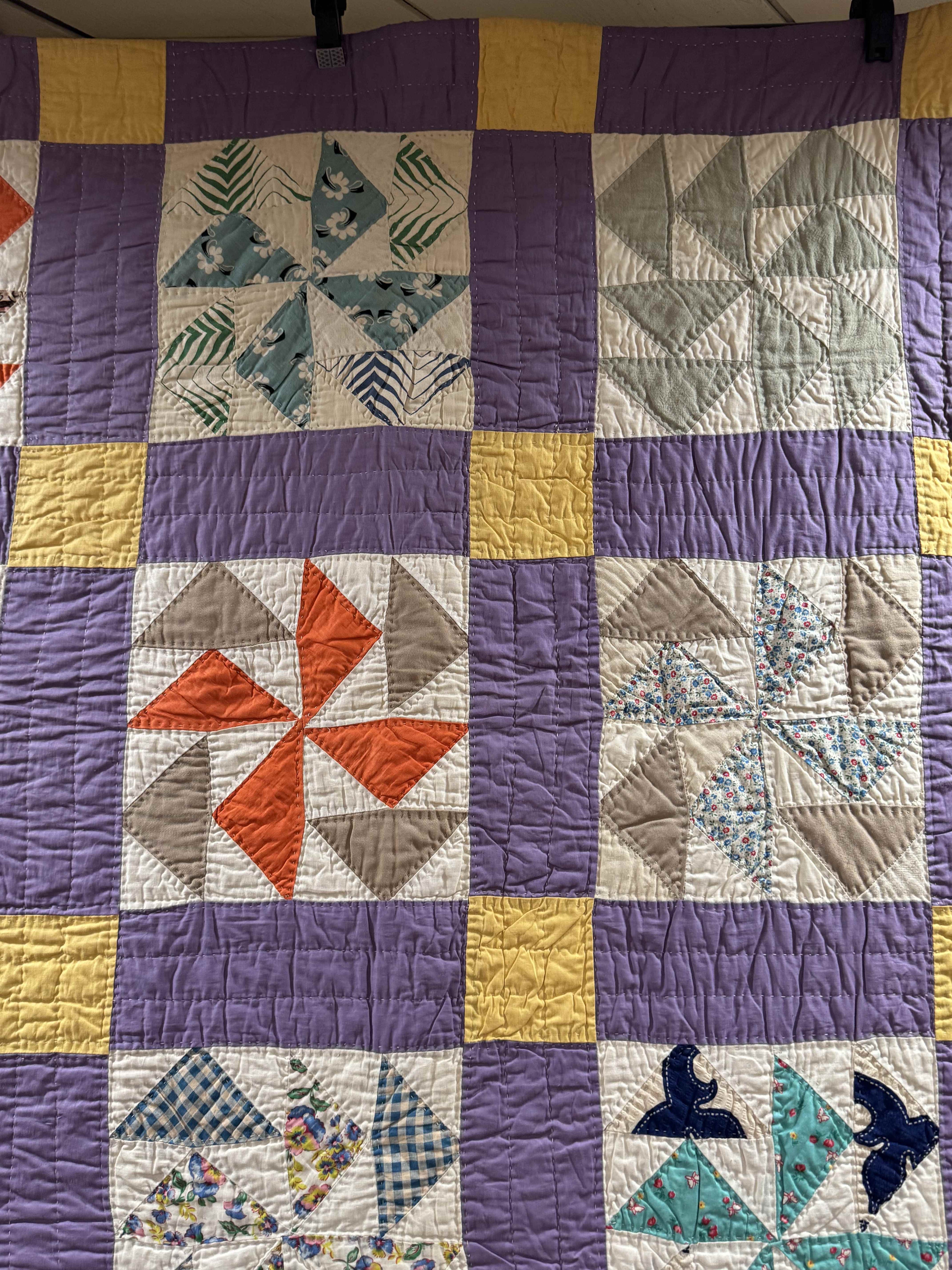 Vintage Dutchman's Puzzle Quilt