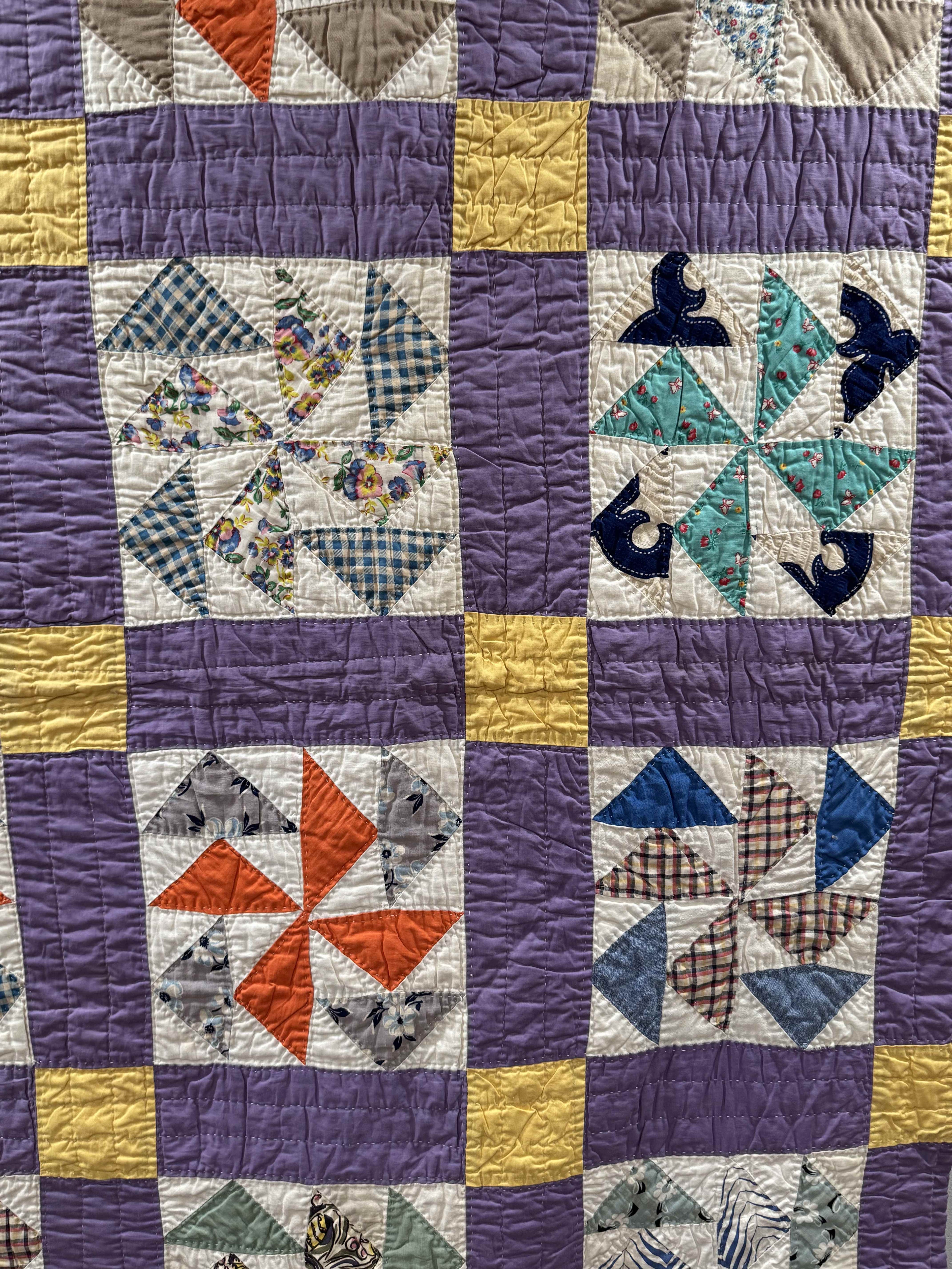 Vintage Dutchman's Puzzle Quilt