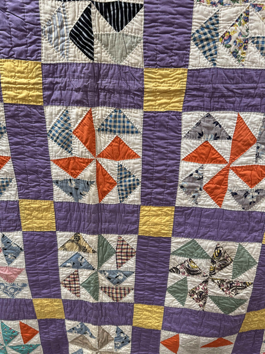 Vintage Dutchman's Puzzle Quilt