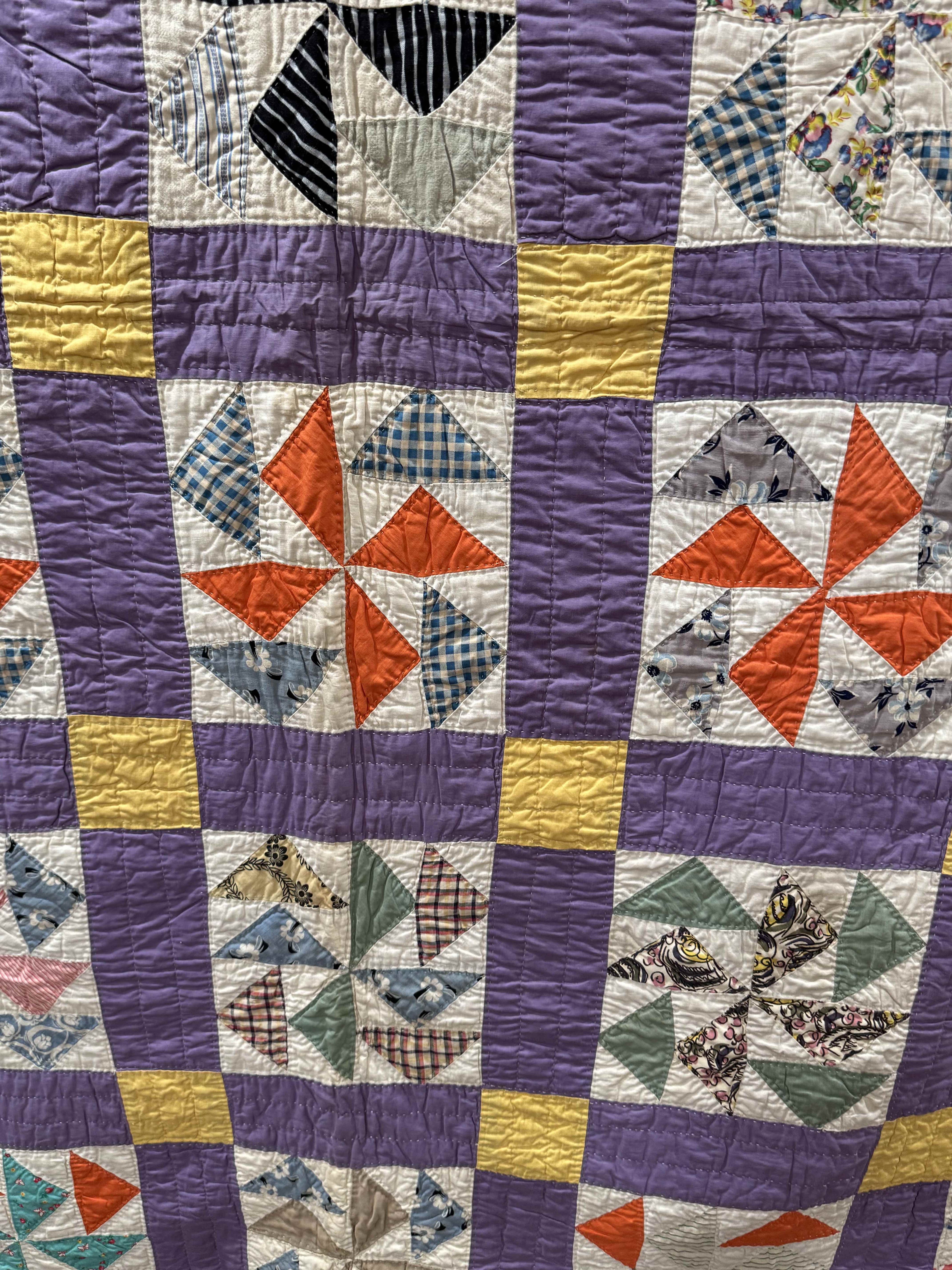 Vintage Dutchman's Puzzle Quilt