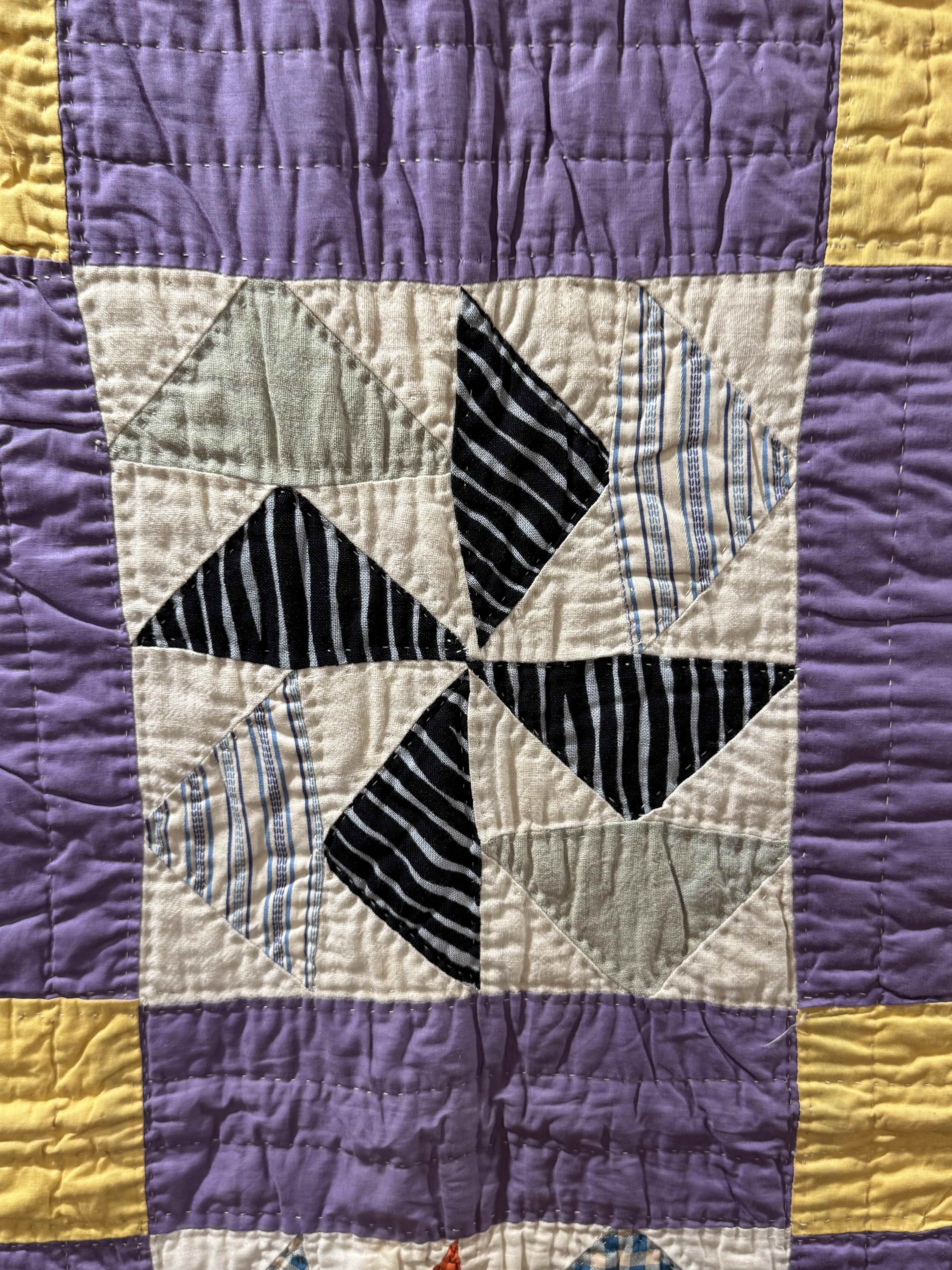 Vintage Dutchman's Puzzle Quilt