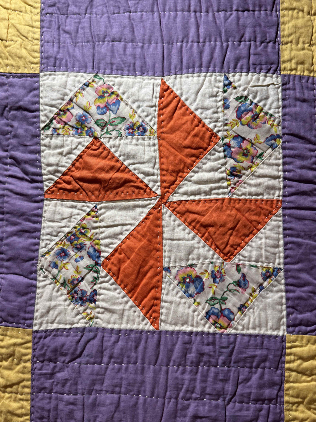 Vintage Dutchman's Puzzle Quilt