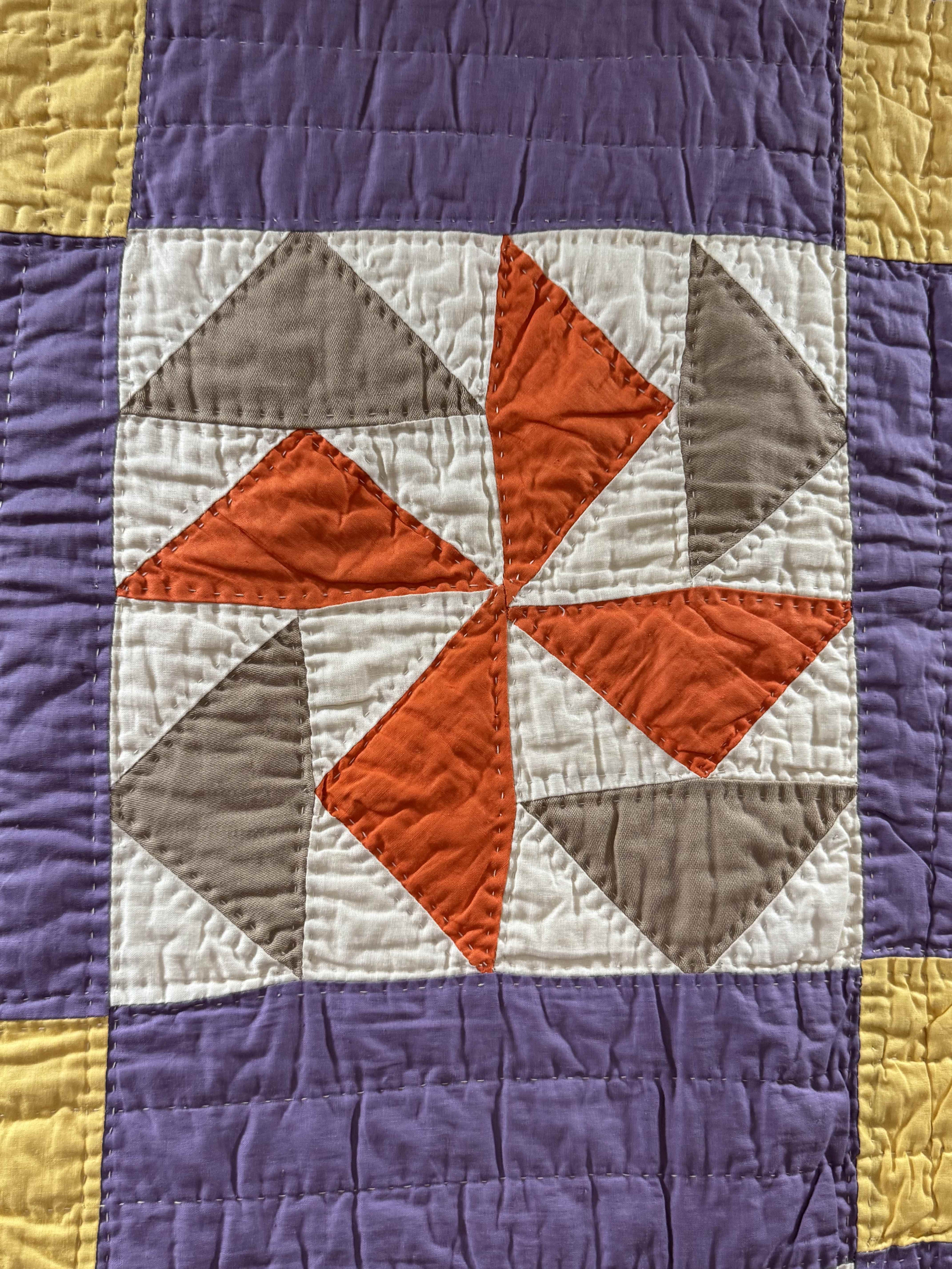 Vintage Dutchman's Puzzle Quilt