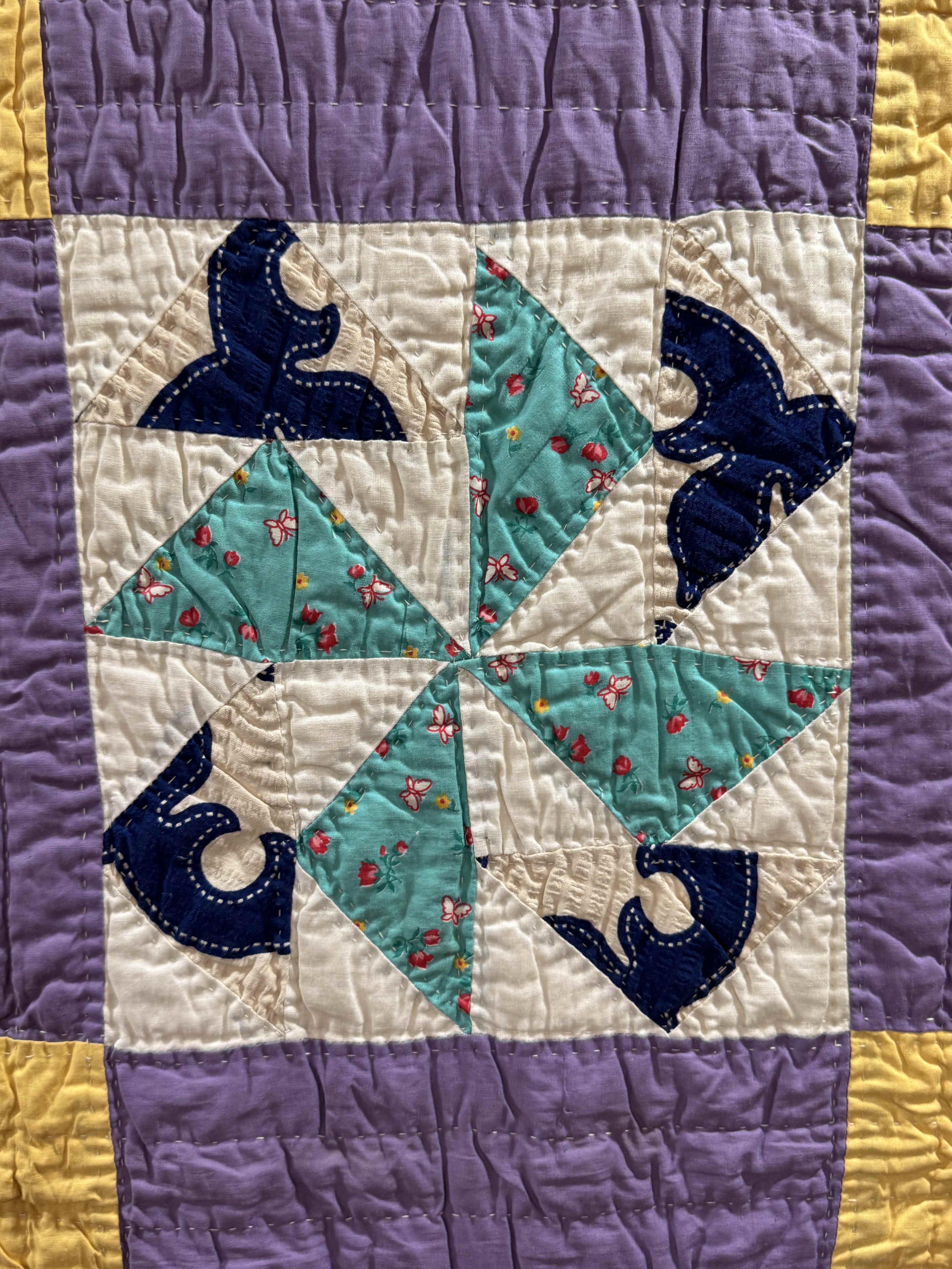 Vintage Dutchman's Puzzle Quilt