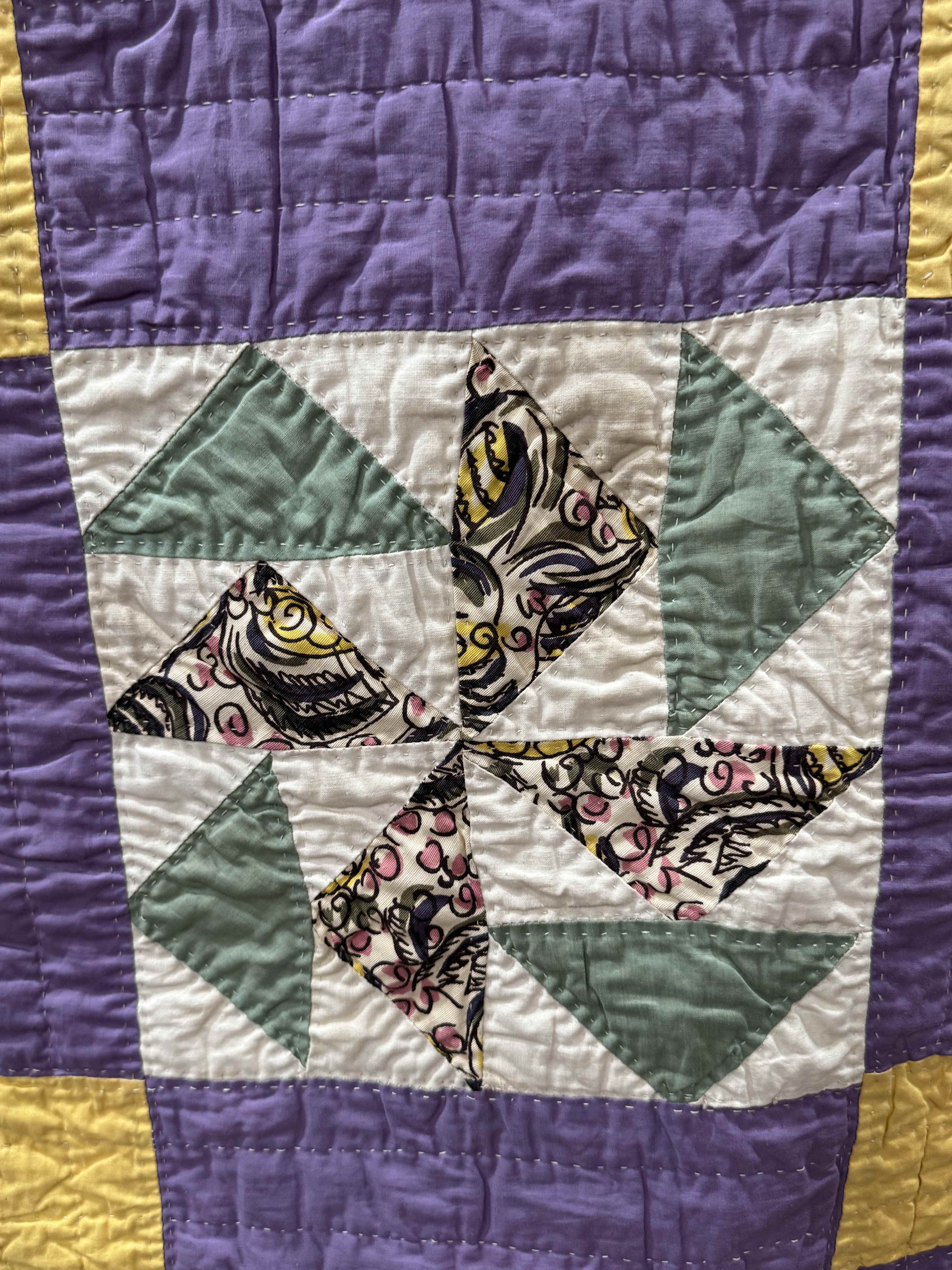 Vintage Dutchman's Puzzle Quilt