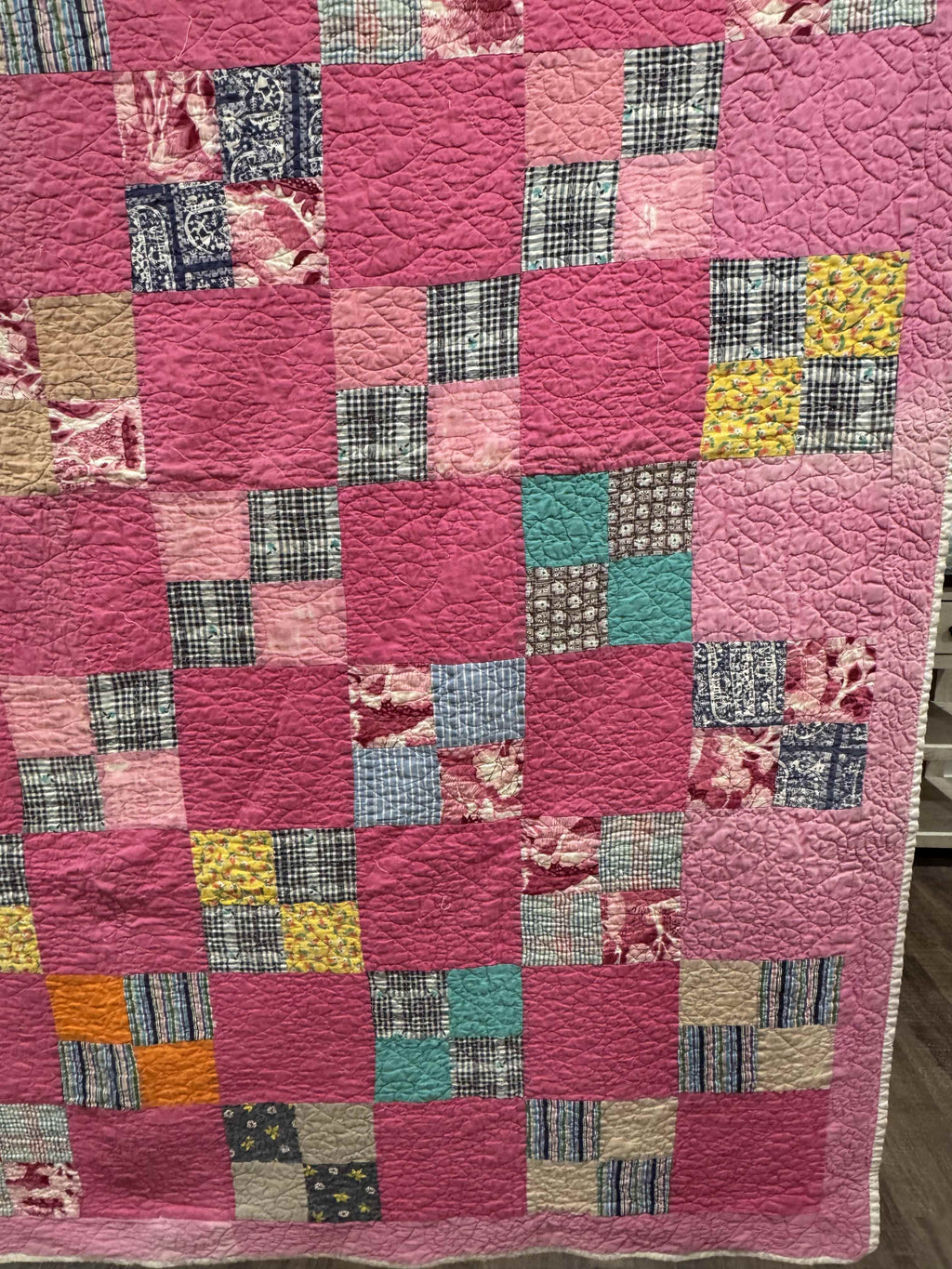 Vintage Four Patch Quilt