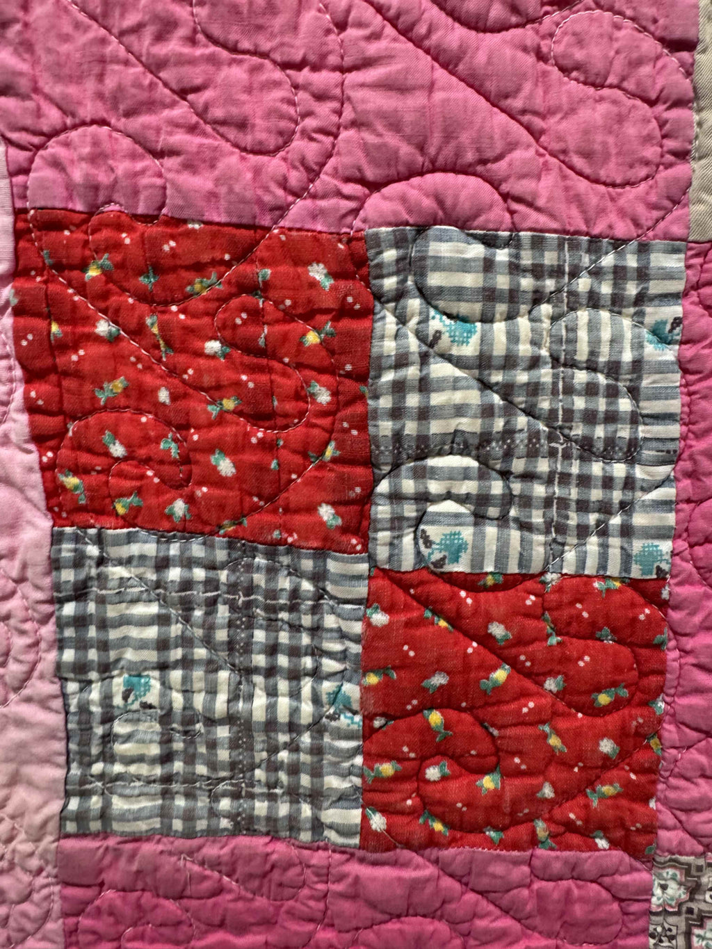 Vintage Four Patch Quilt