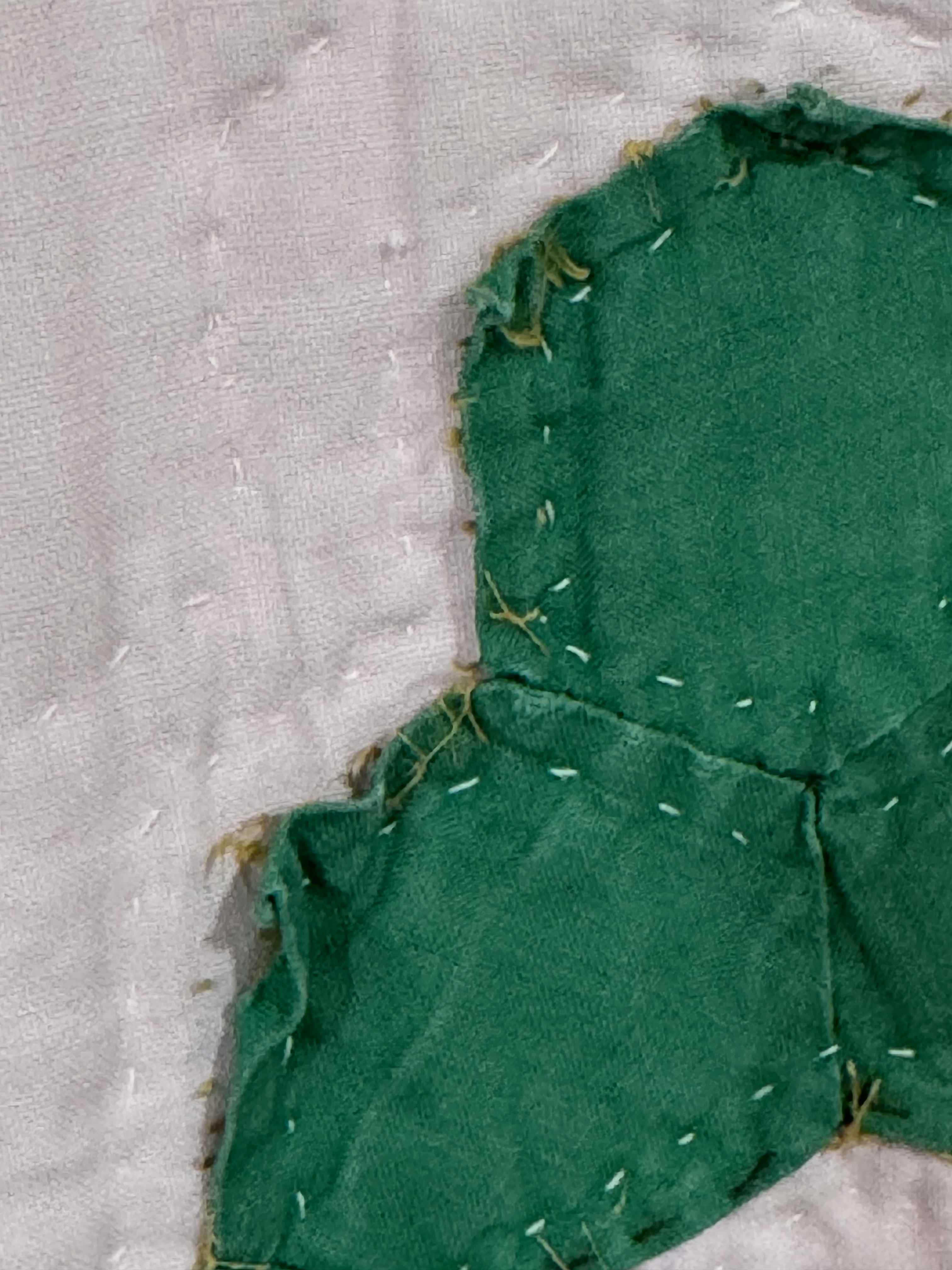 Vintage Hexagon Flower Basket Quilt