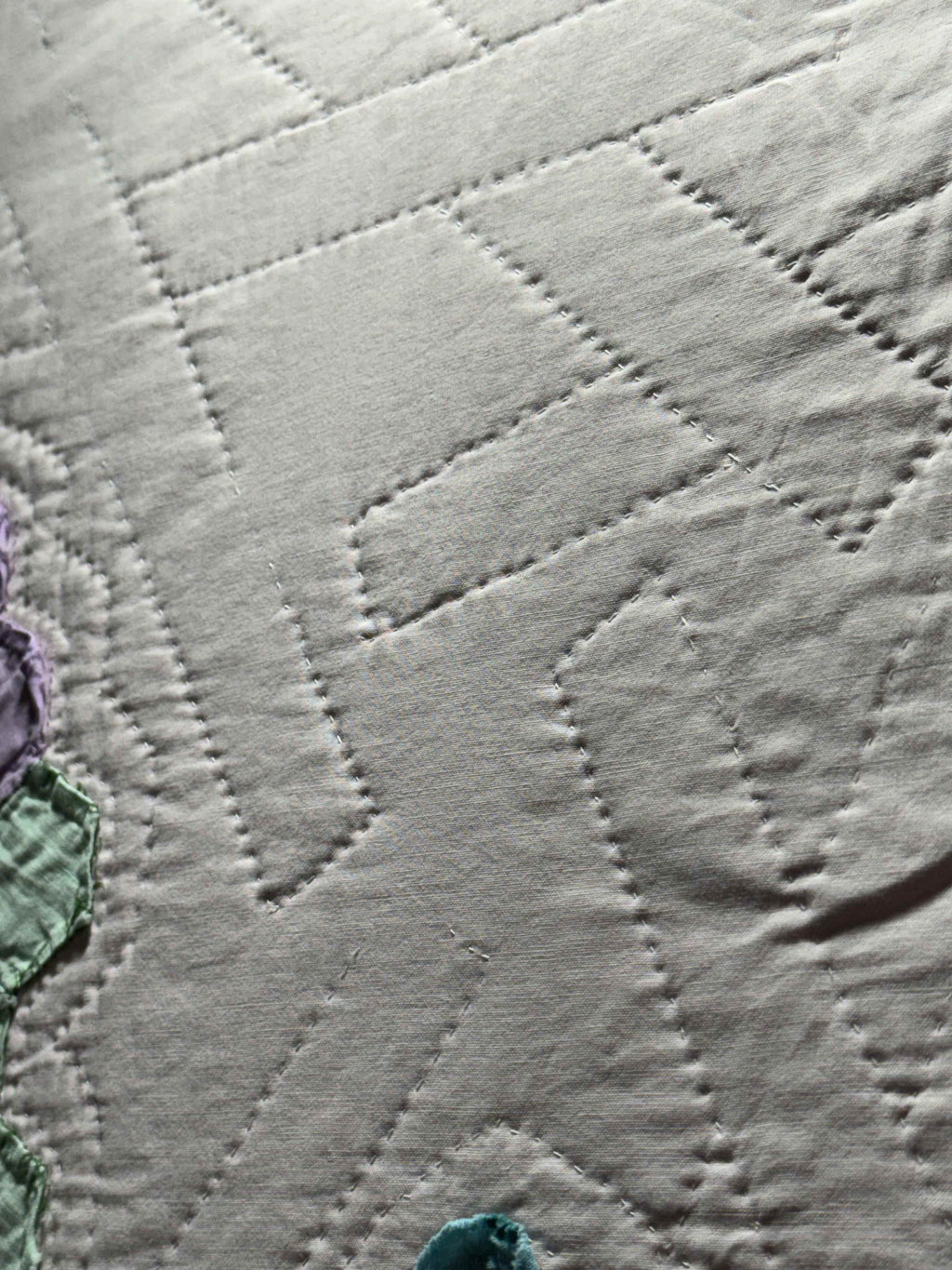 Vintage Hexagon Flower Basket Quilt