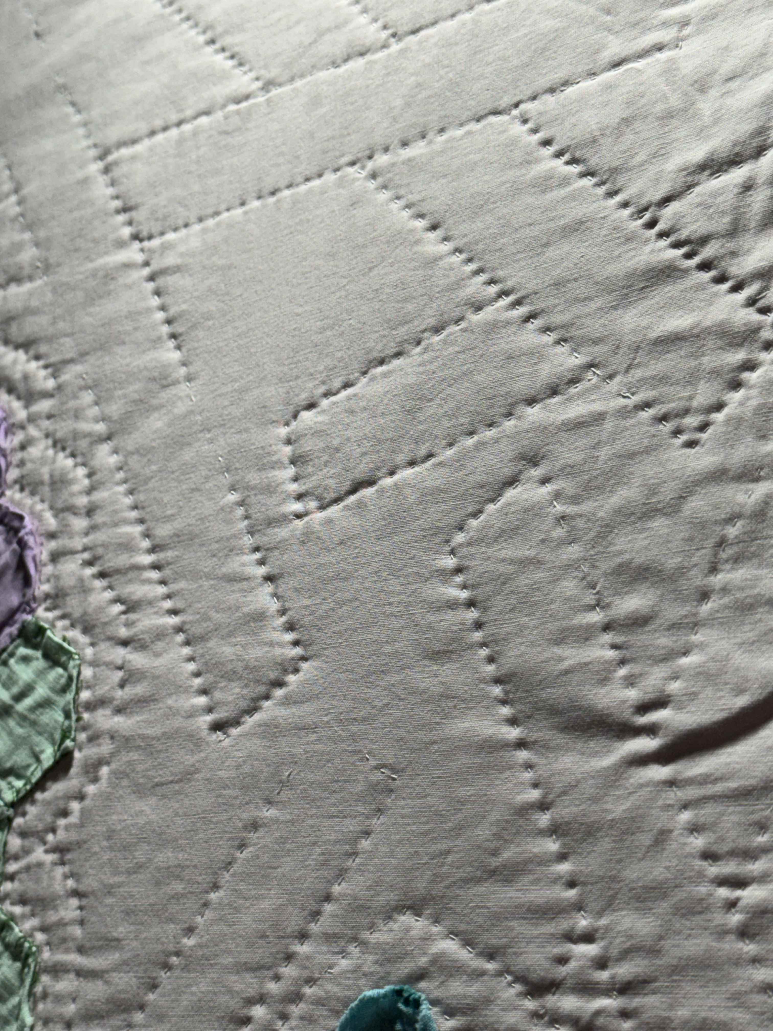 Vintage Hexagon Flower Basket Quilt