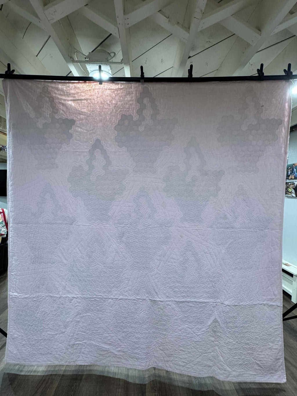 Vintage Hexagon Flower Basket Quilt
