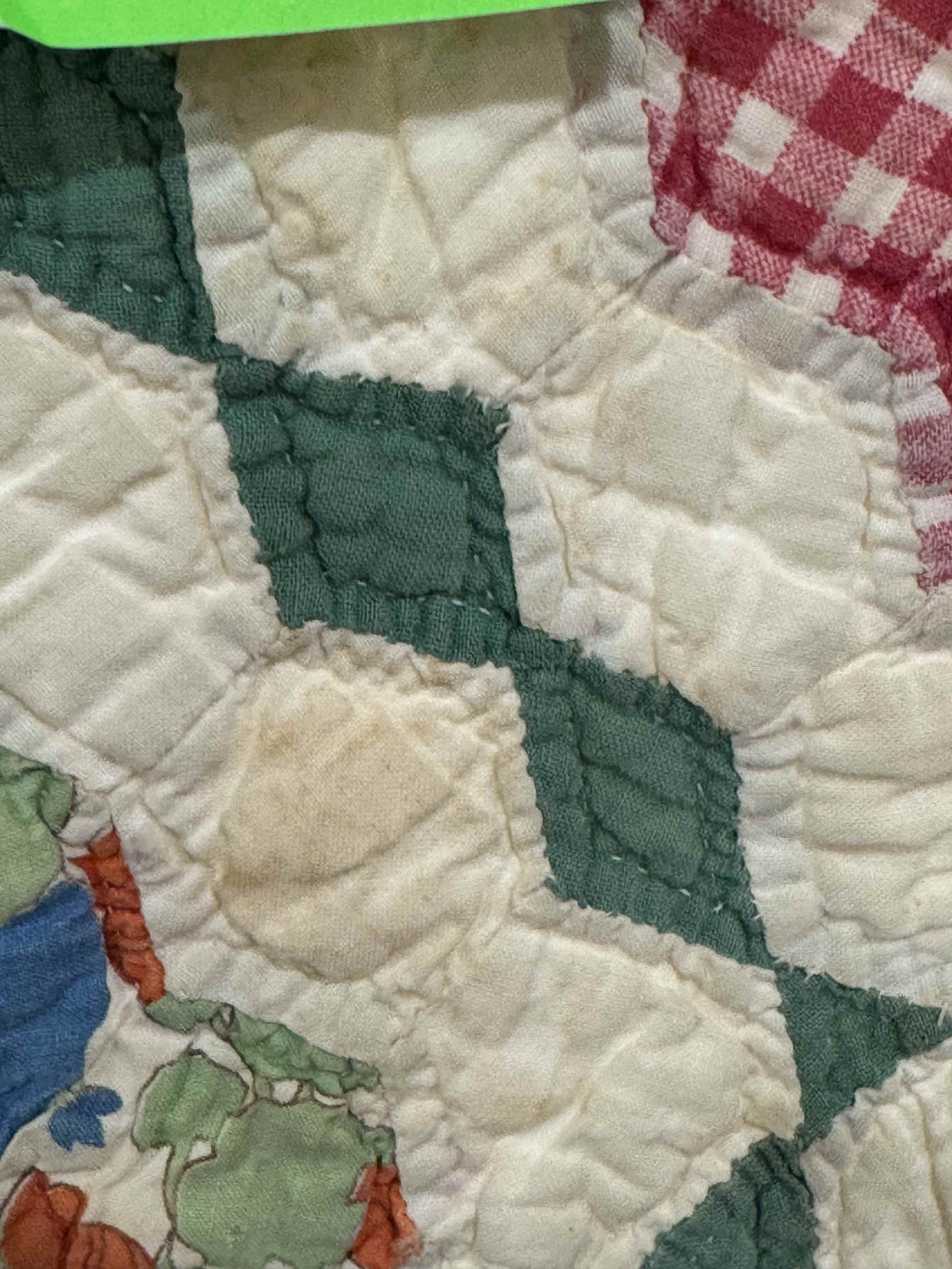 Vintage Grandmother's Flower Garden Quilt with Provenance